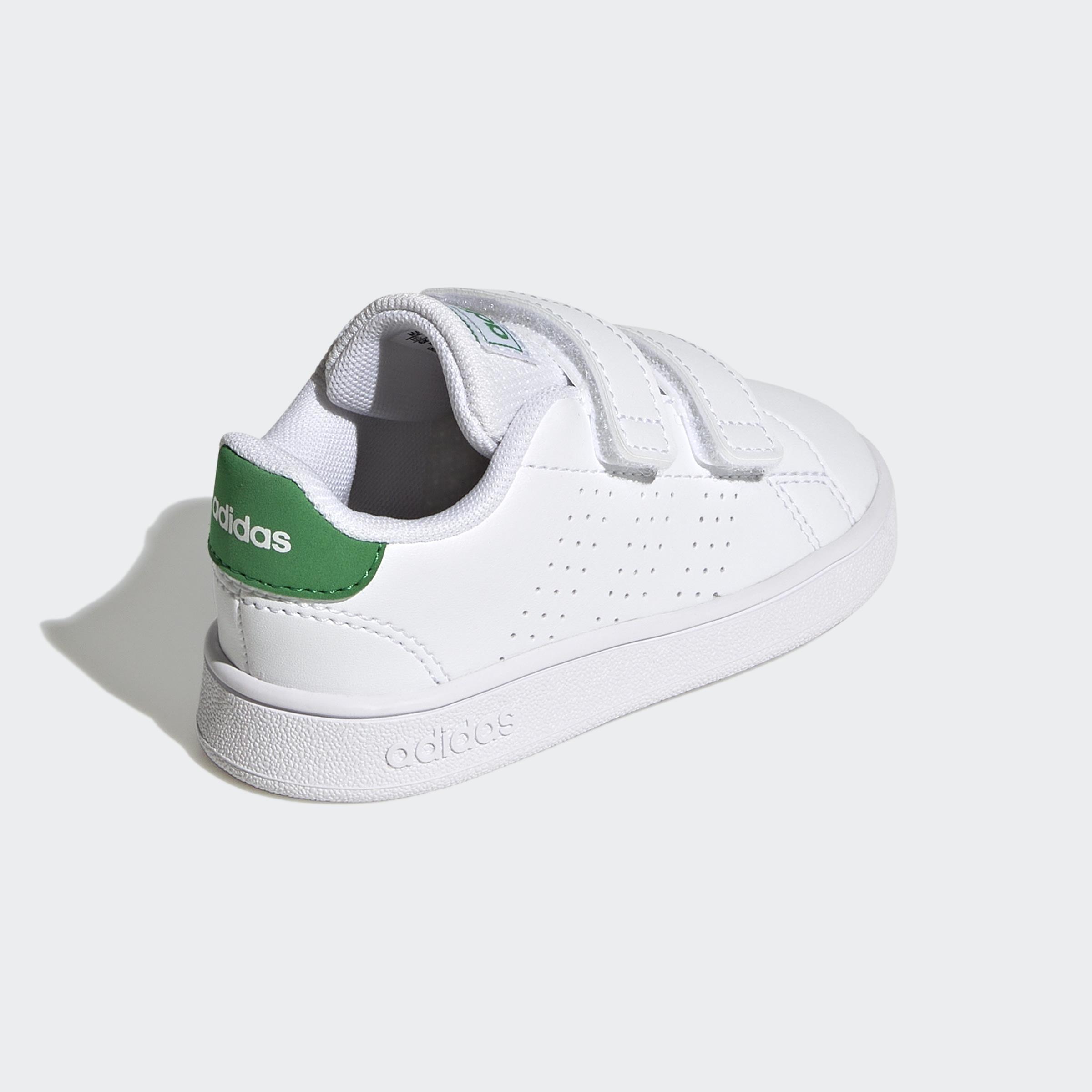 Unisex Kids Advantage Lifestyle Court Two Hook-And-Loop Shoes, White, A901_ONE, large image number 3