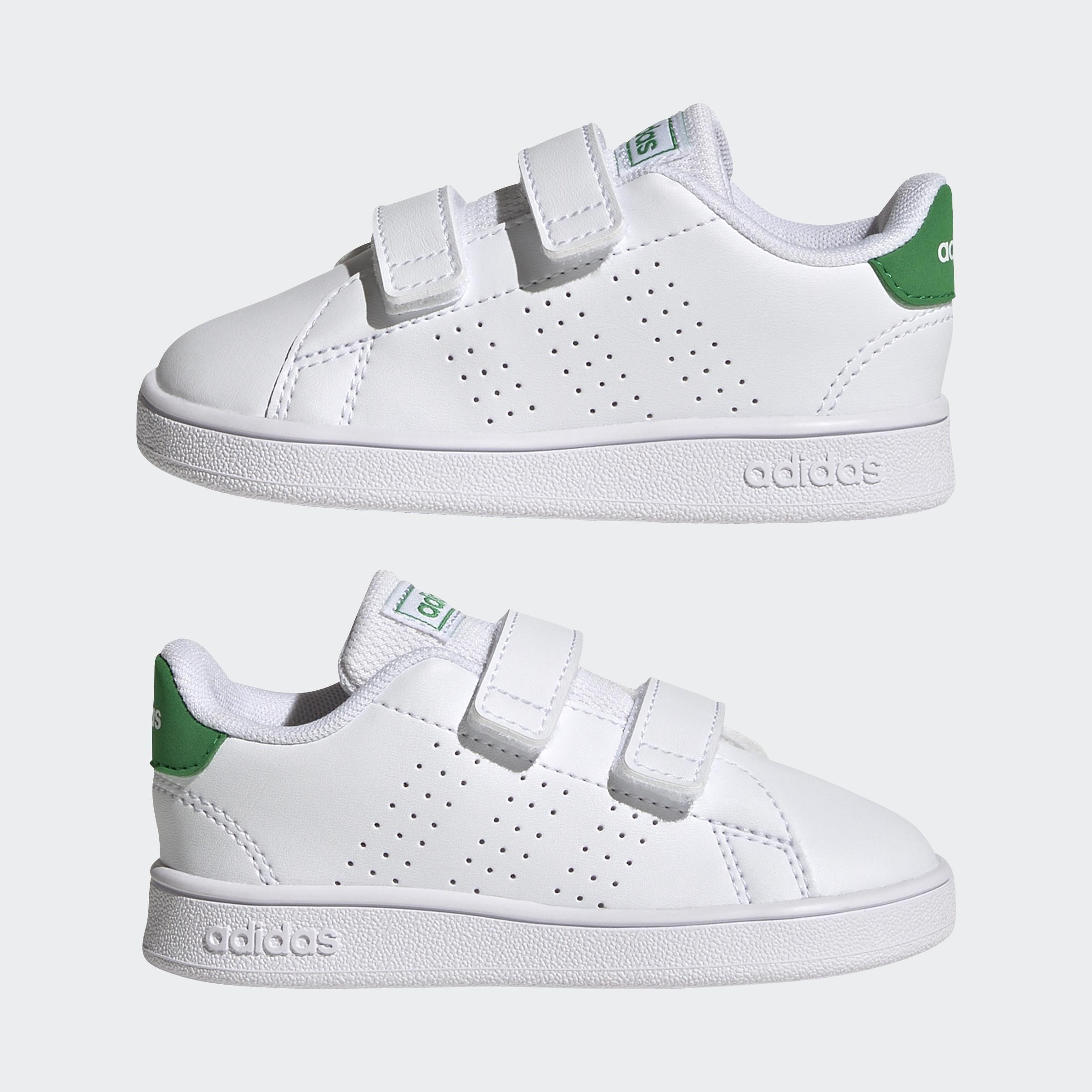 Unisex Kids Advantage Lifestyle Court Two Hook-And-Loop Shoes, White, , large image number 5