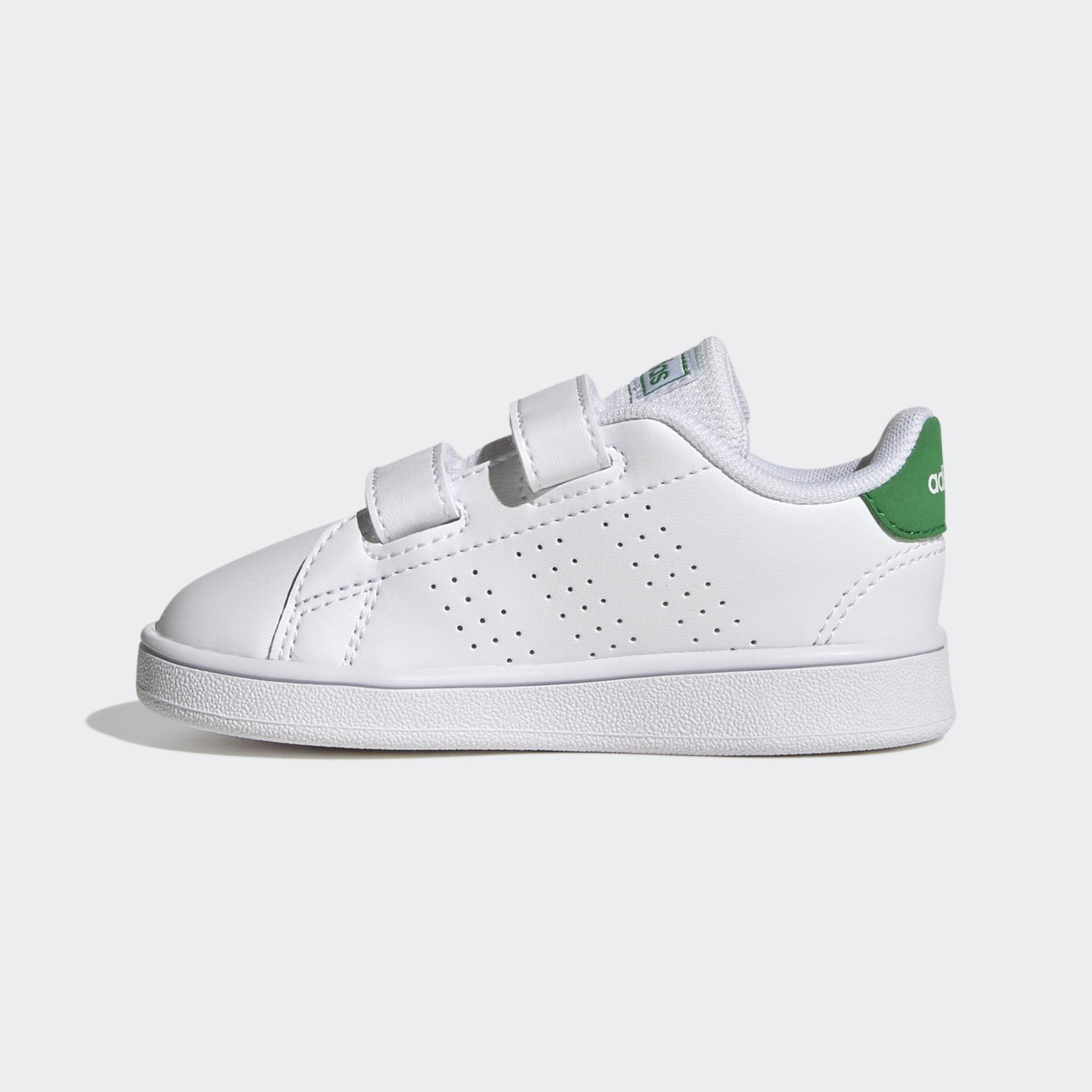 Unisex Kids Advantage Lifestyle Court Two Hook-And-Loop Shoes, White, , large image number 6