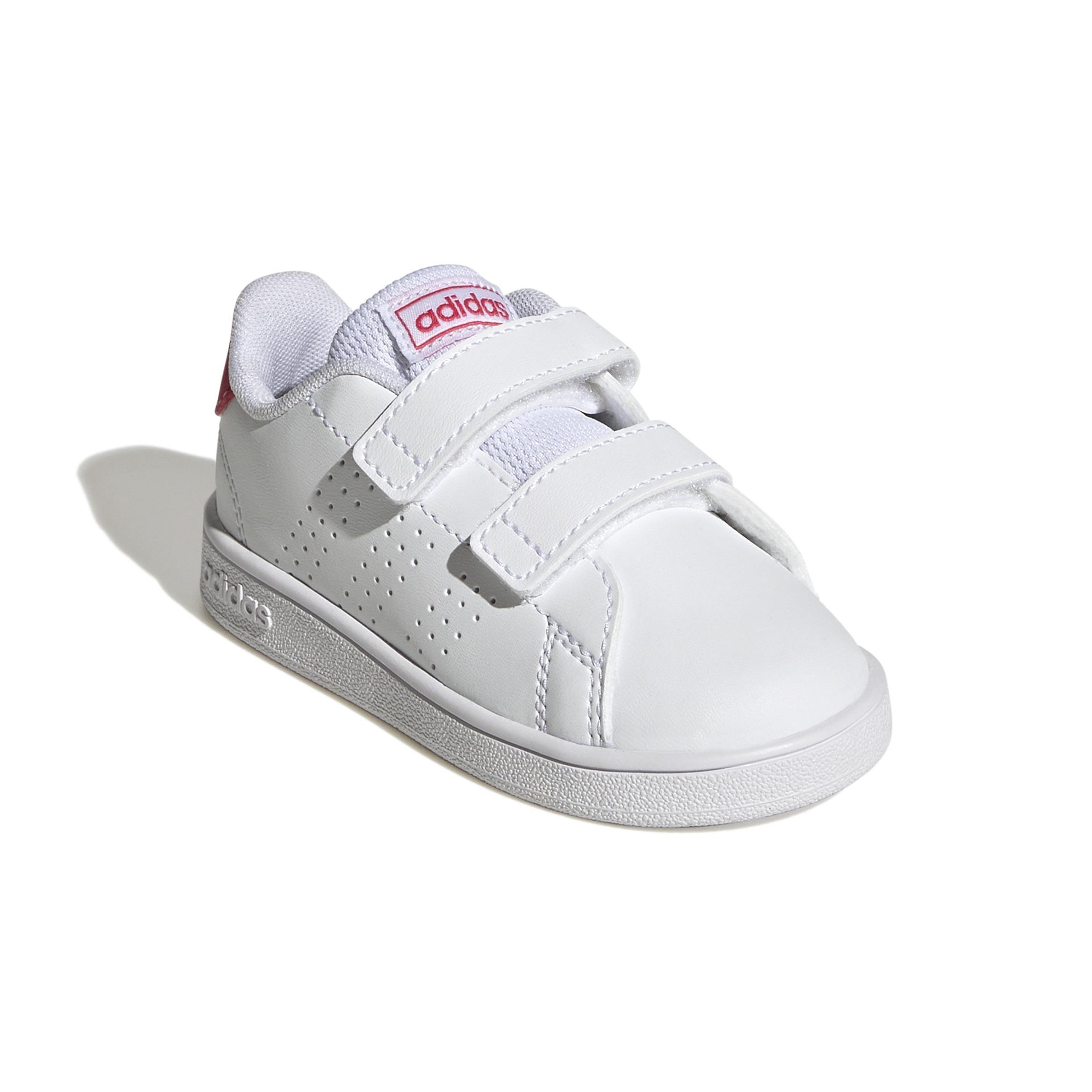 Unisex Kids Advantage Lifestyle Court Two Hook-And-Loop Shoes, White, A901_ONE, large image number 1