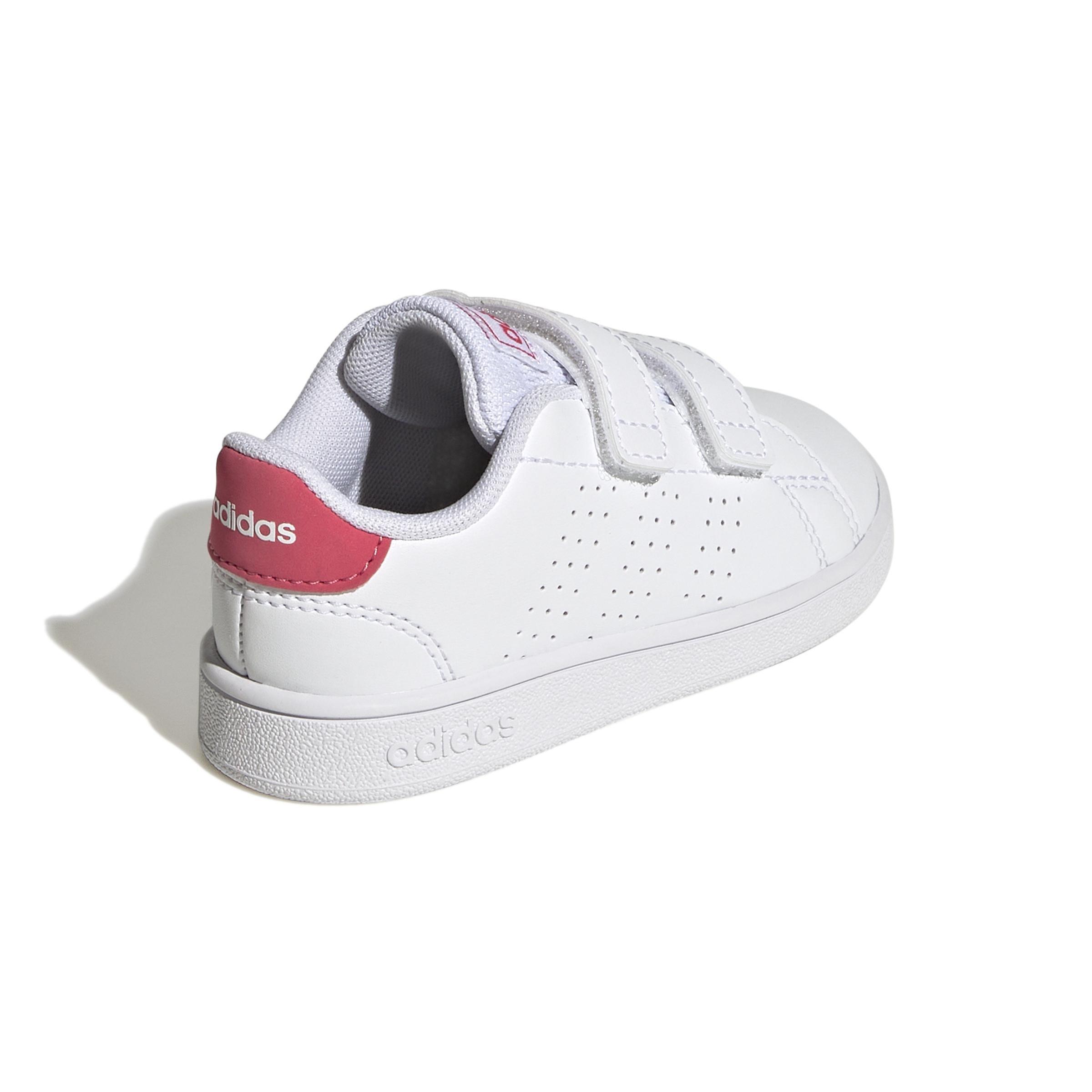 Unisex Kids Advantage Lifestyle Court Two Hook-And-Loop Shoes, White, A901_ONE, large image number 2