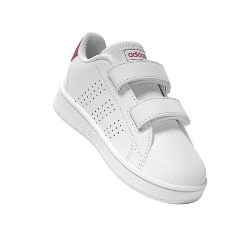 Unisex Kids Advantage Lifestyle Court Two Hook-and-Loop Shoes , white, A901_ONE, large image number 6