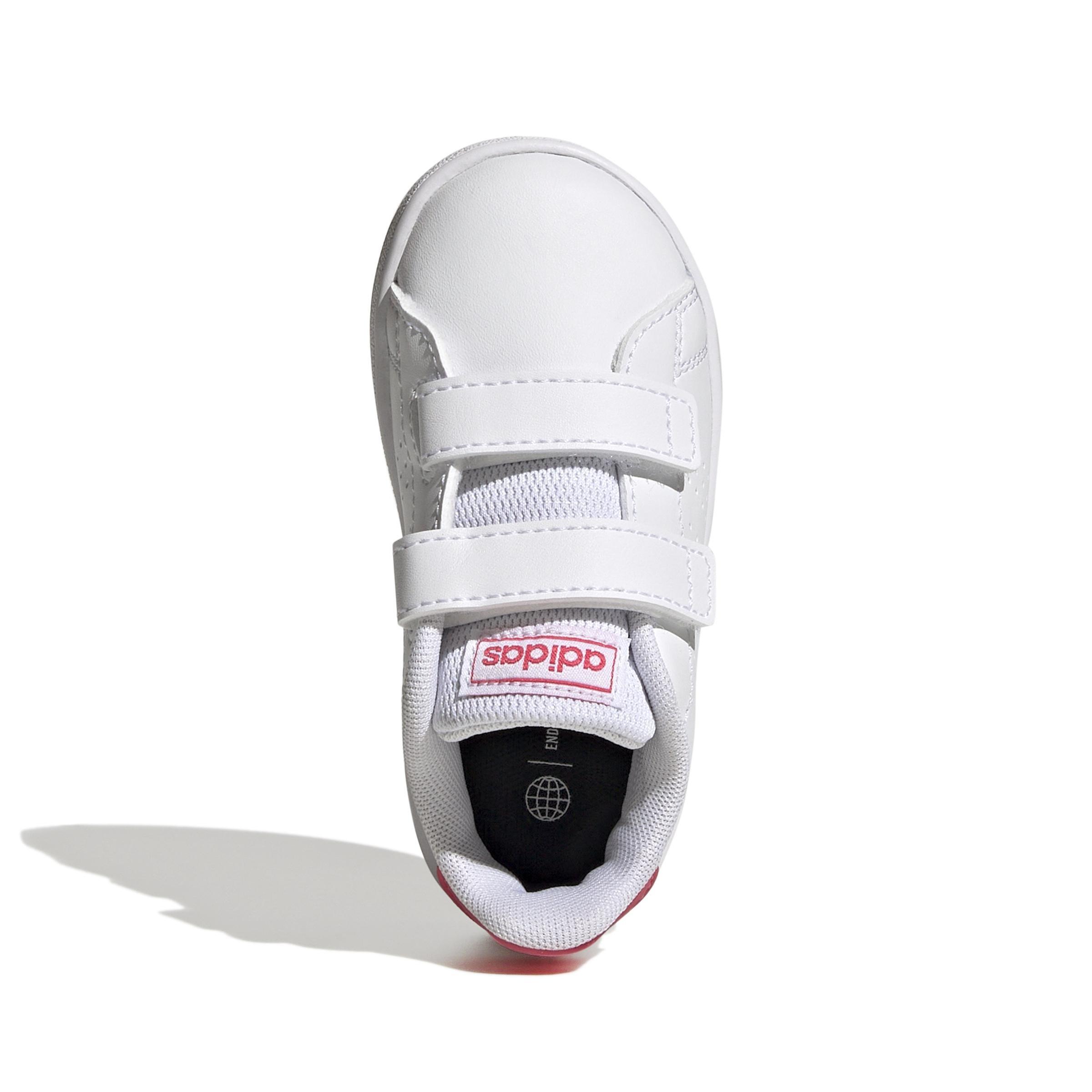 Unisex Kids Advantage Lifestyle Court Two Hook-And-Loop Shoes, White, A901_ONE, large image number 6
