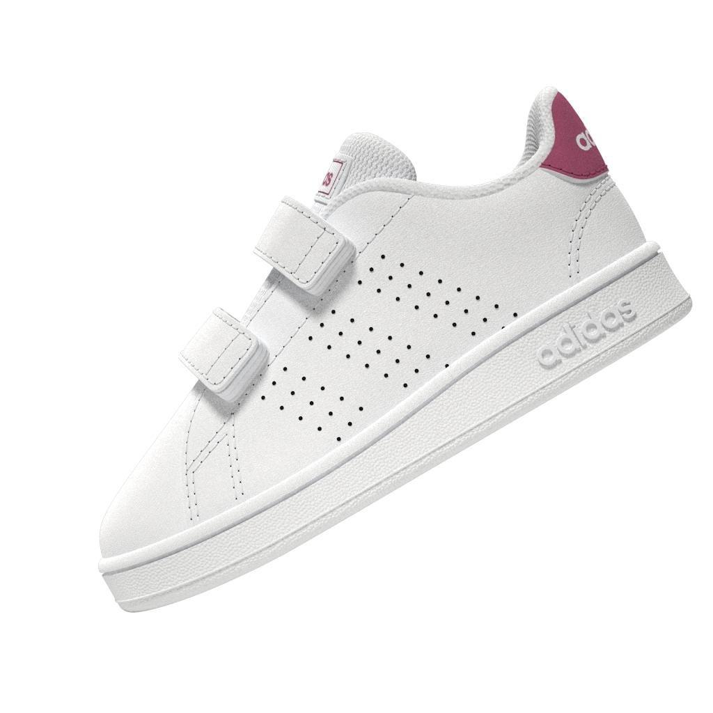 Unisex Kids Advantage Lifestyle Court Two Hook-And-Loop Shoes, White, A901_ONE, large image number 8