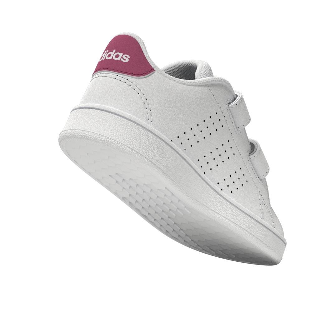 Unisex Kids Advantage Lifestyle Court Two Hook-And-Loop Shoes, White, A901_ONE, large image number 9