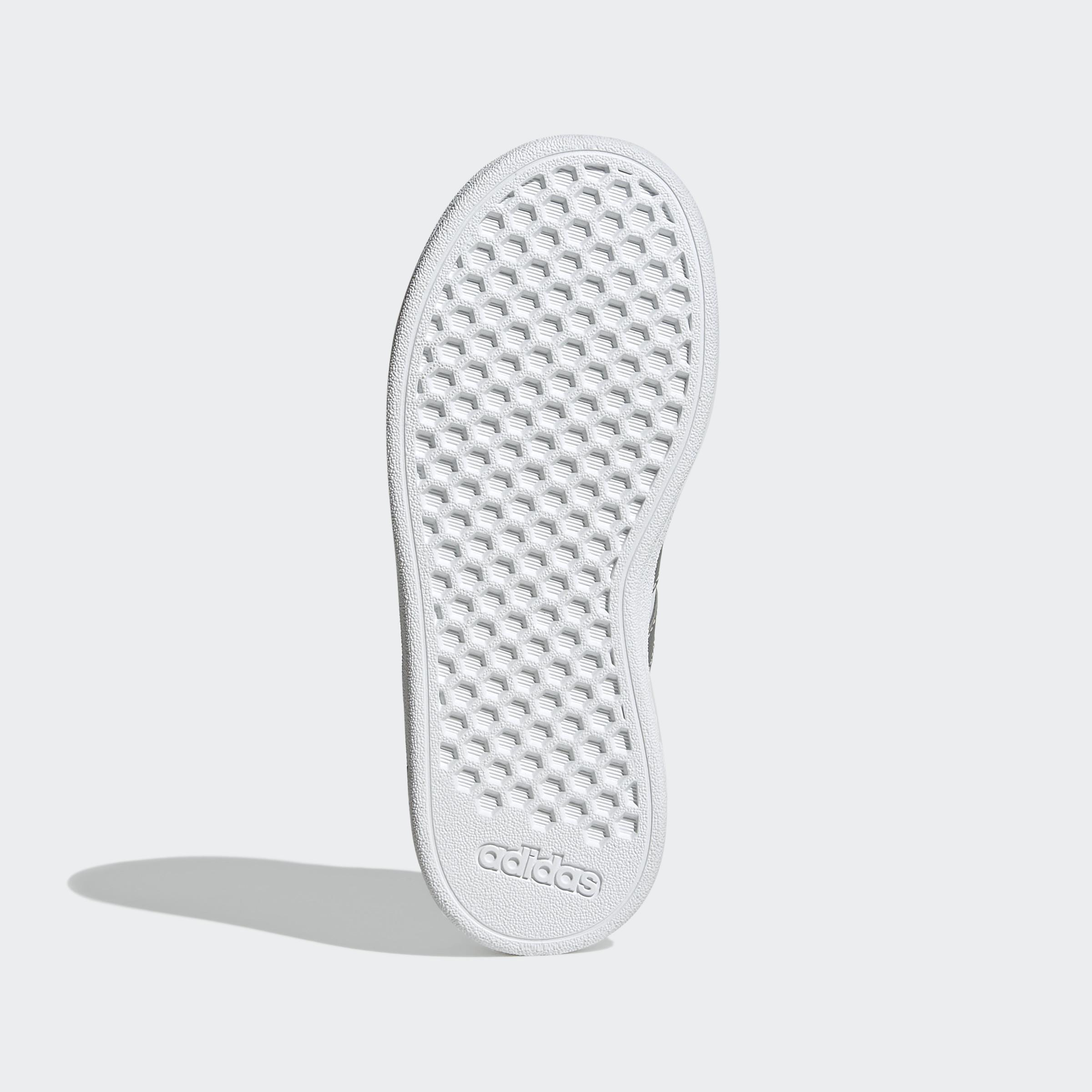 Kids Unisex Grand Court Lifestyle Tennis Lace-Up Shoes, White, A901_ONE, large image number 8