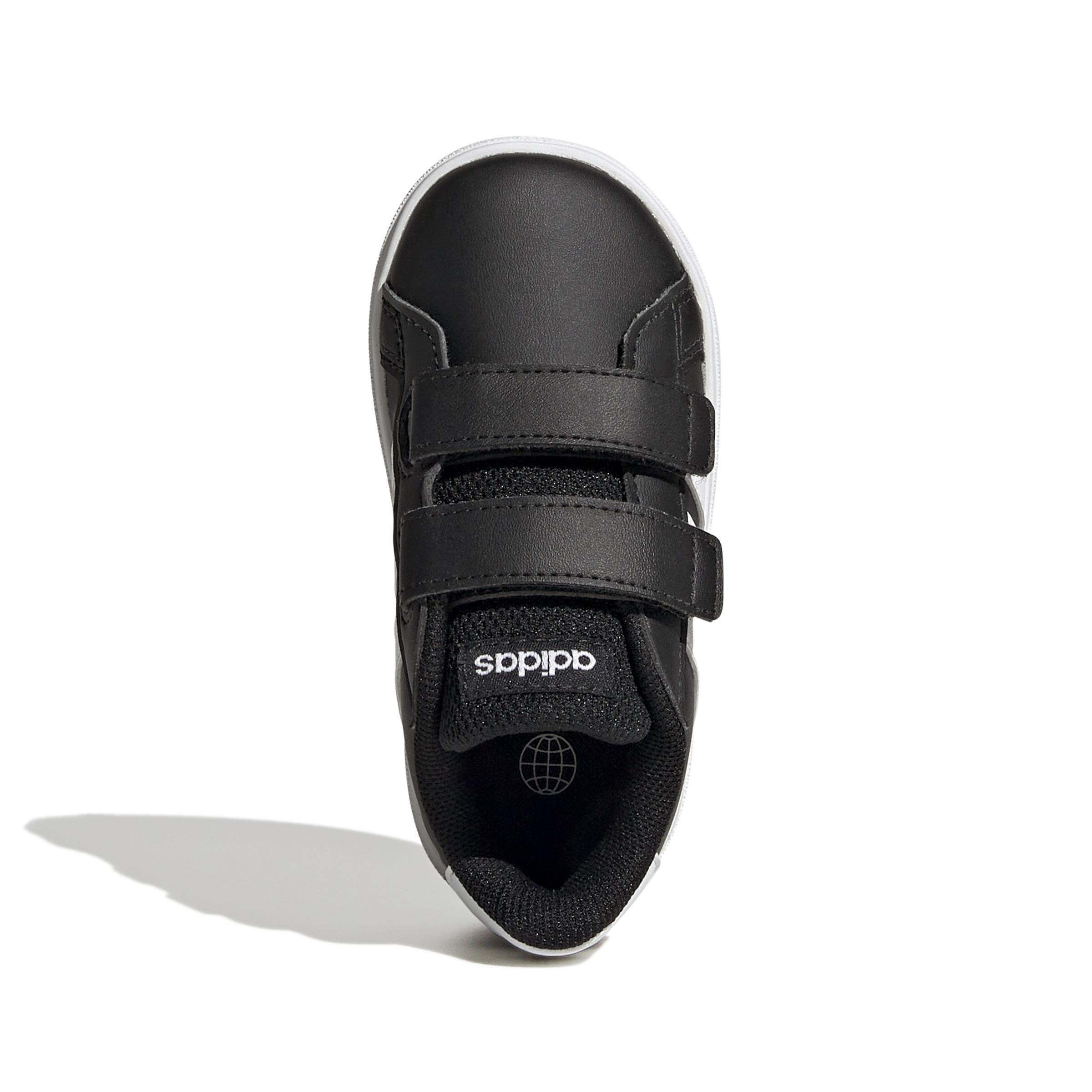 Kids Unisex Grand Court Lifestyle Hook and Loop Shoes, Black, A901_ONE, large image number 1