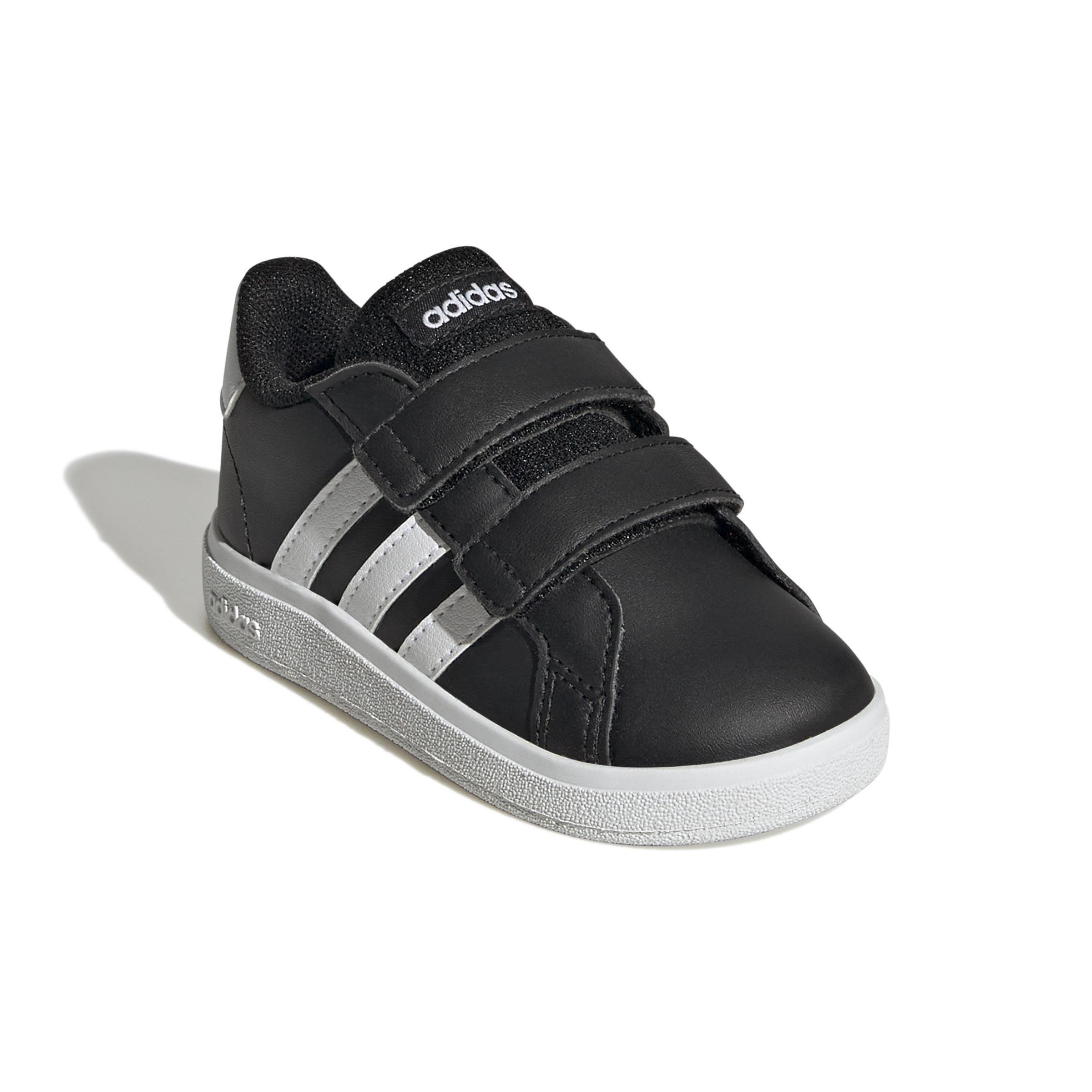 Kids Unisex Grand Court Lifestyle Hook and Loop Shoes, Black, A901_ONE, large image number 2