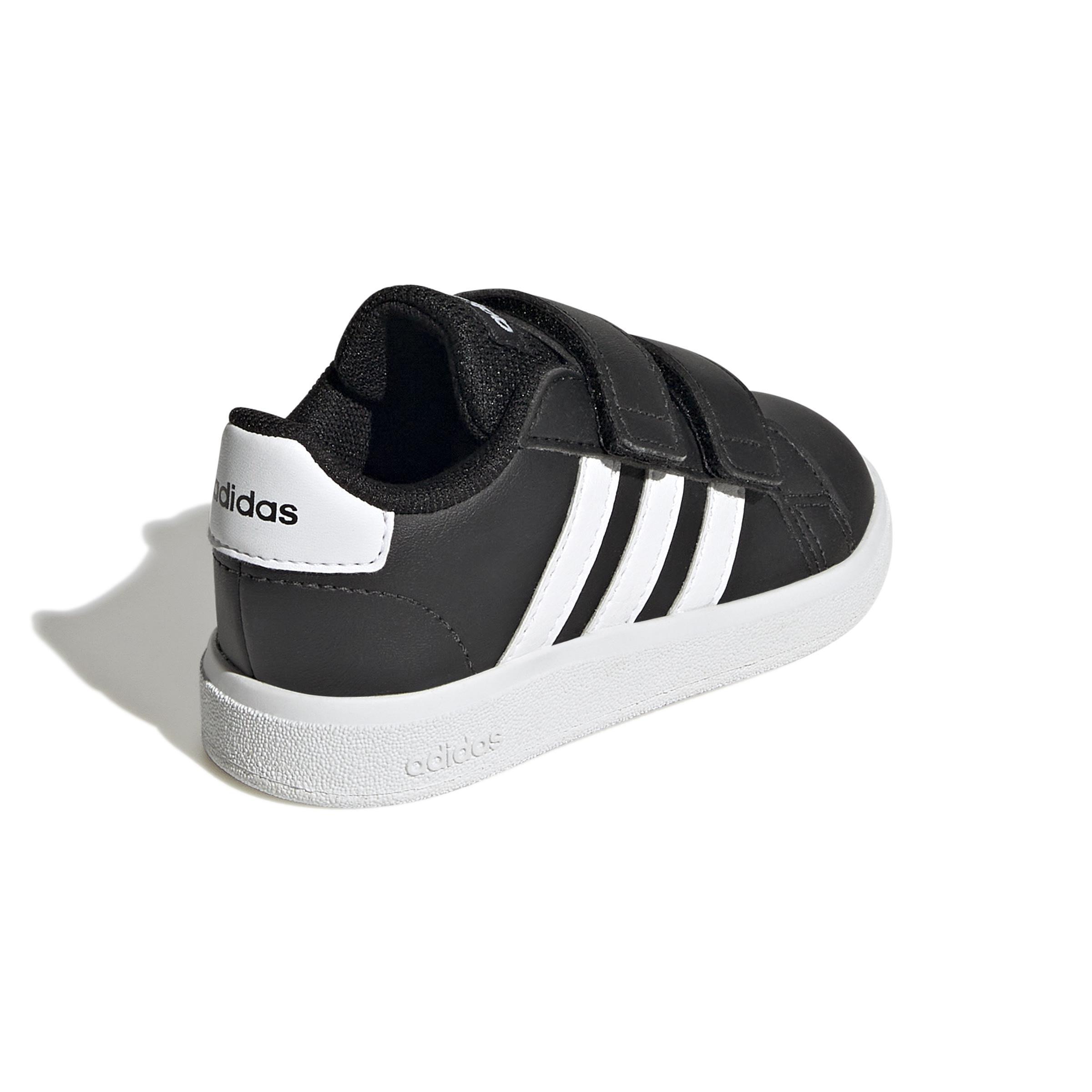 Kids Unisex Grand Court Lifestyle Hook and Loop Shoes, Black, A901_ONE, large image number 3