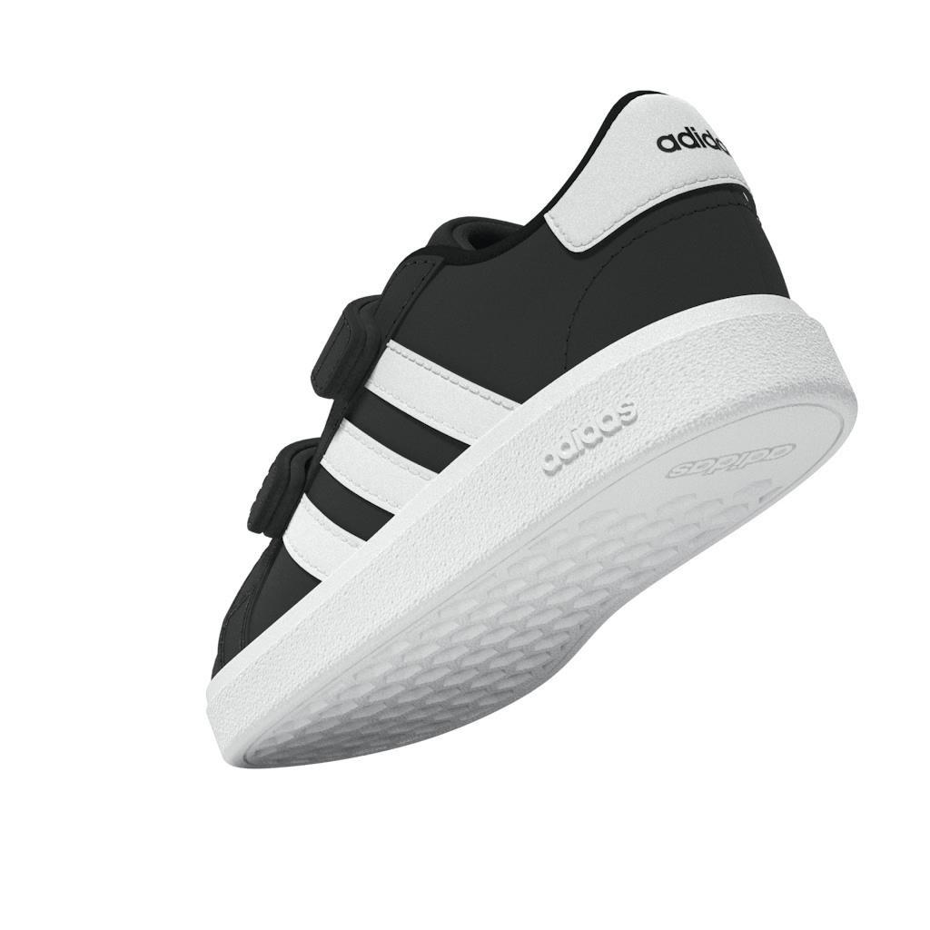 Kids Unisex Grand Court Lifestyle Hook and Loop Shoes, Black, A901_ONE, large image number 6