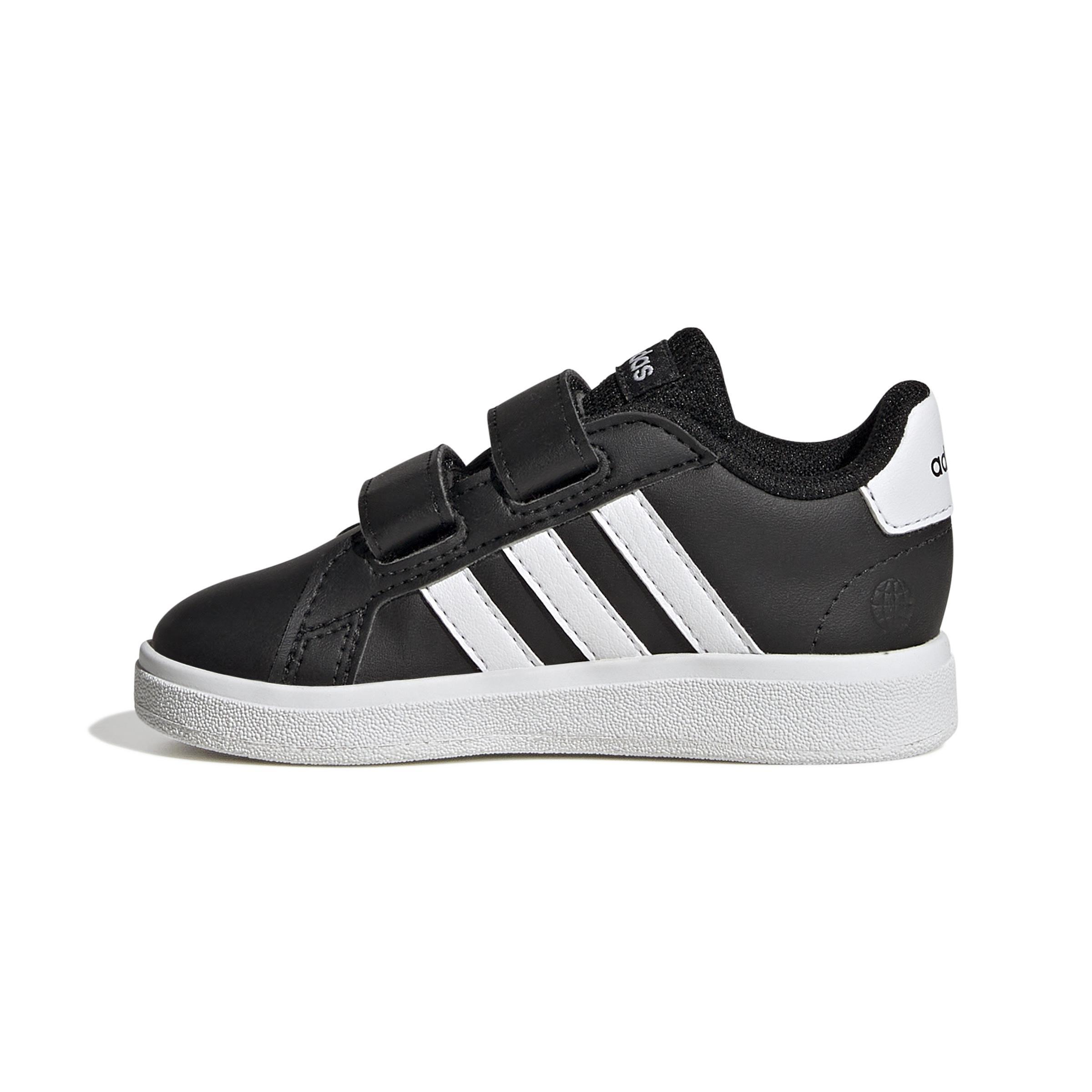 Kids Unisex Grand Court Lifestyle Hook and Loop Shoes, Black, A901_ONE, large image number 10