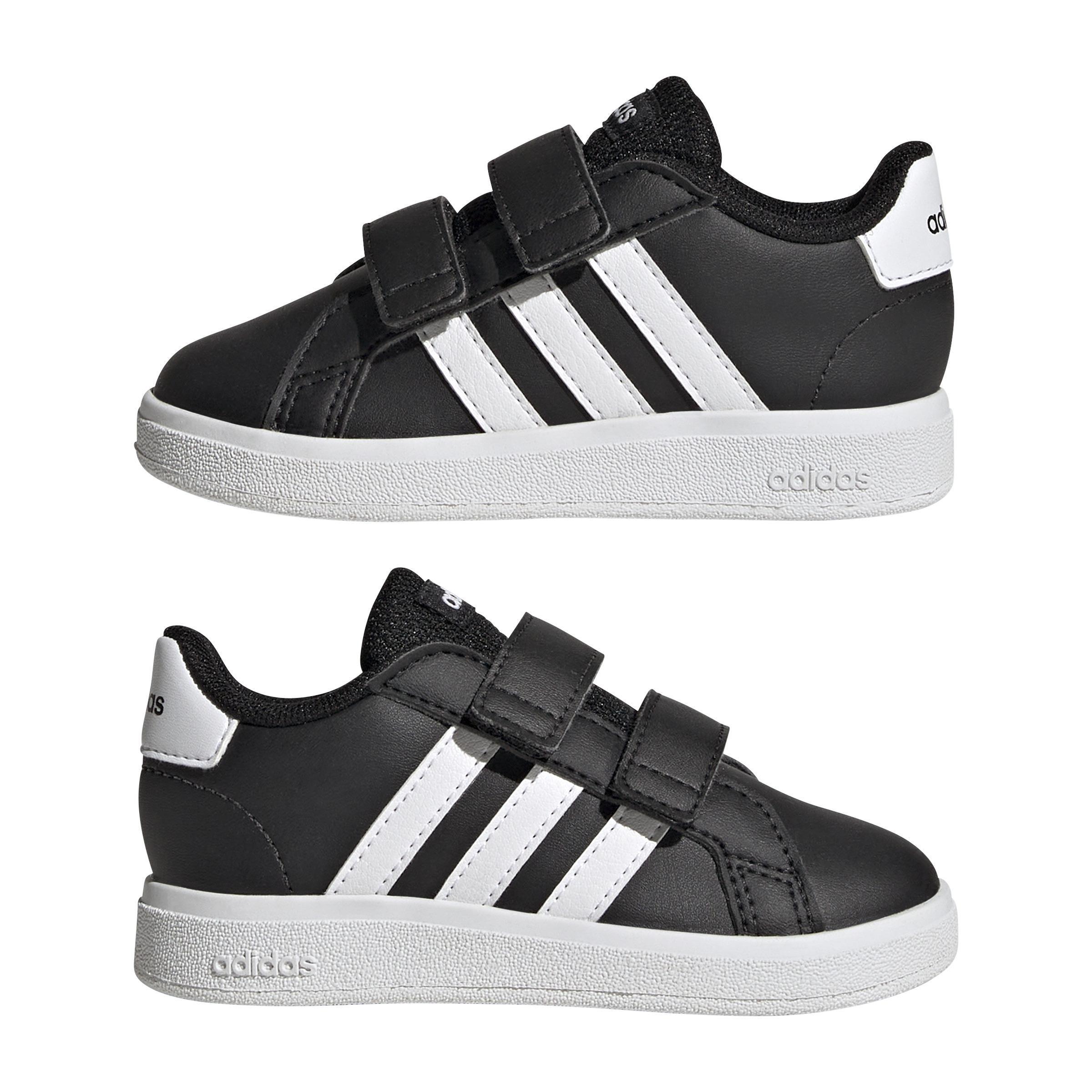Kids Unisex Grand Court Lifestyle Hook and Loop Shoes, Black, A901_ONE, large image number 14