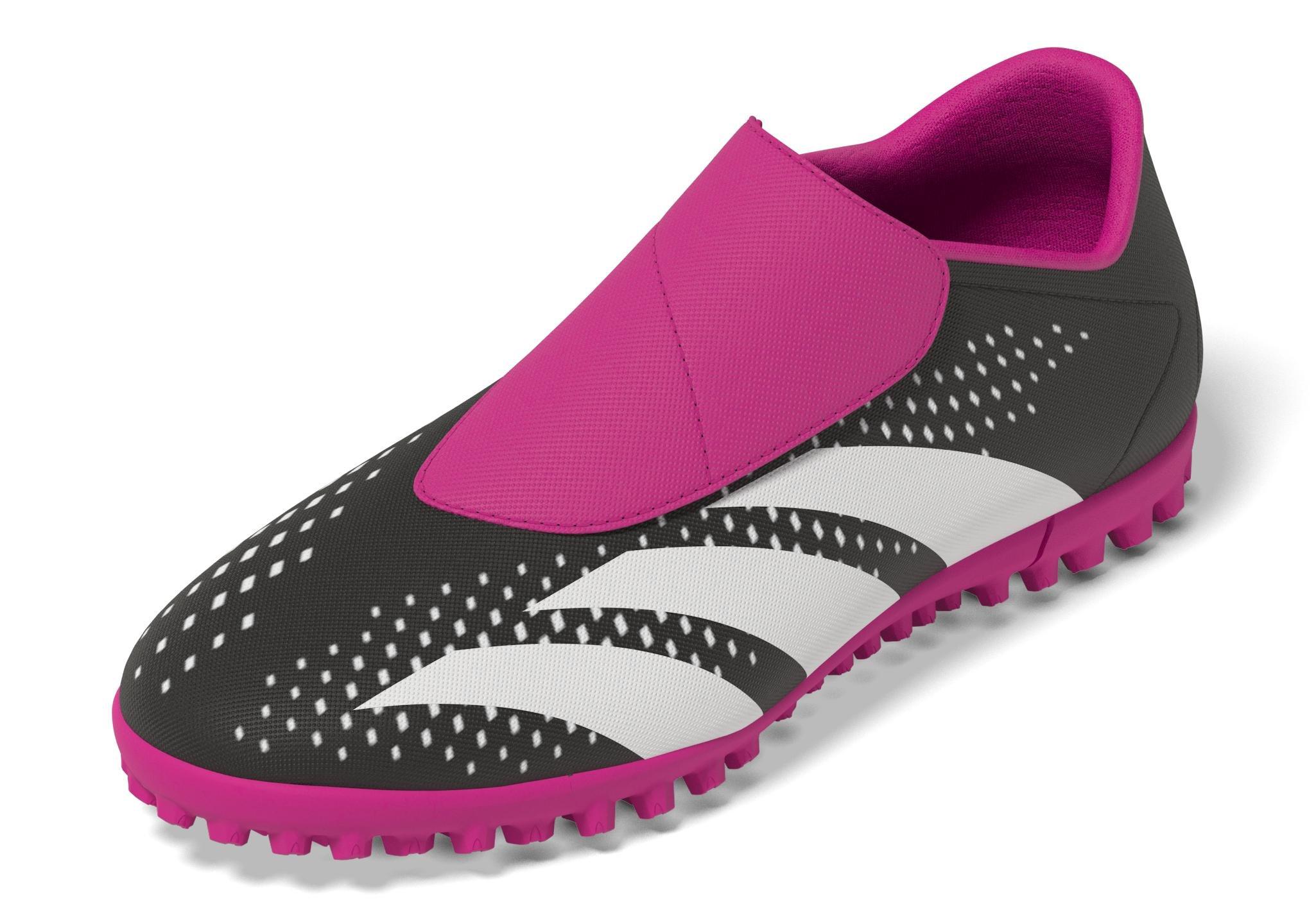 Unisex Kids Predator Accuracy.4 Hook-and-Loop Turf Boots, Black, , large image number 7