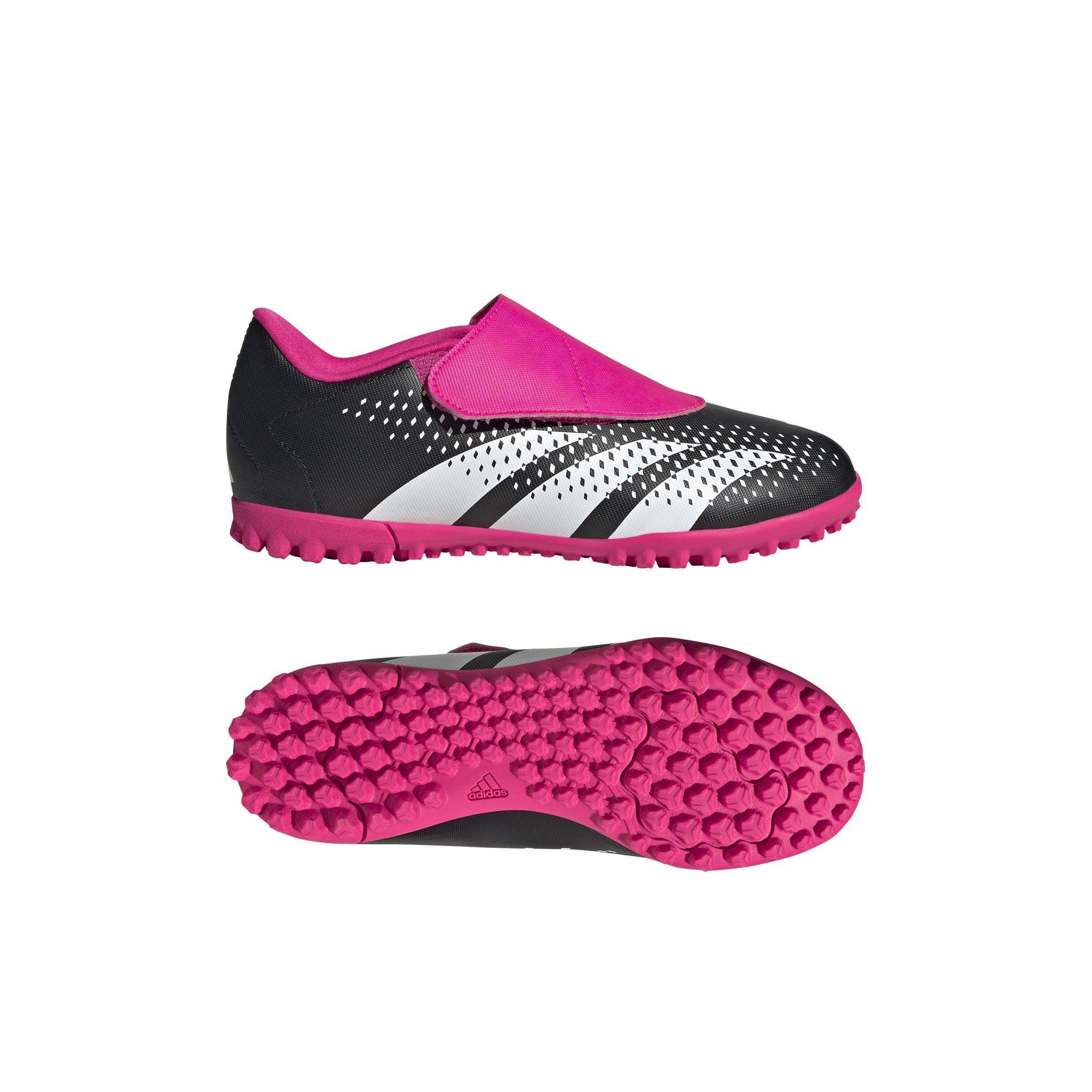 Unisex Kids Predator Accuracy.4 Hook-and-Loop Turf Boots, Black, , large image number 13