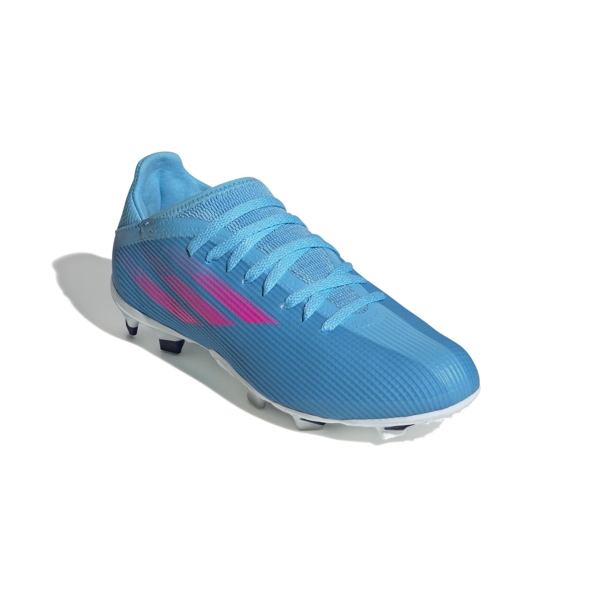 Unisex Kids X Speedflow.3 Firm Ground Boots, Blue, , large image number 0