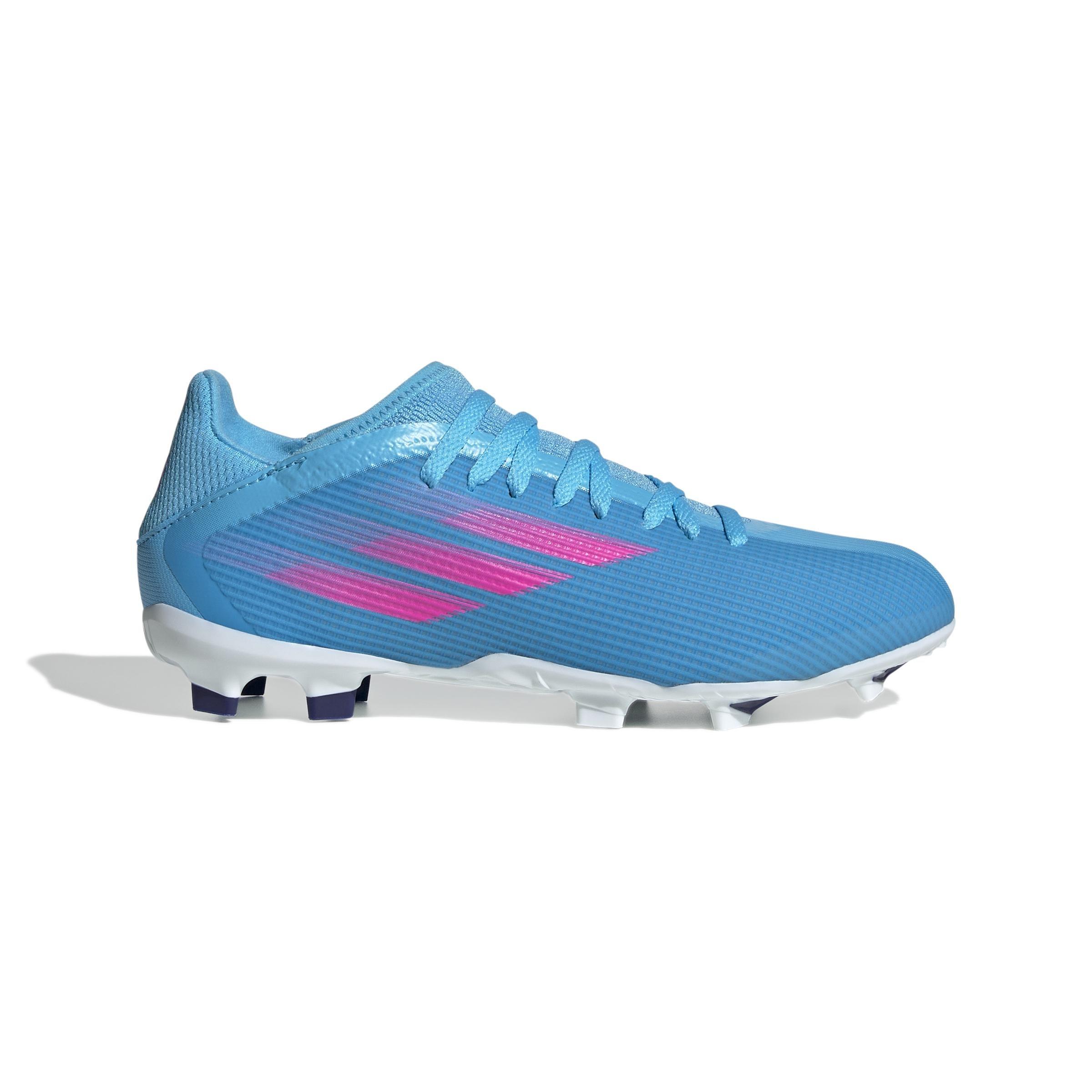 Unisex Kids X Speedflow.3 Firm Ground Boots, Blue, , large image number 8