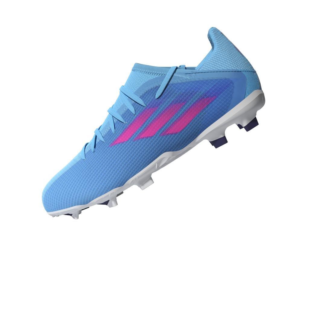 Unisex Kids X Speedflow.3 Firm Ground Boots, Blue, , large image number 16