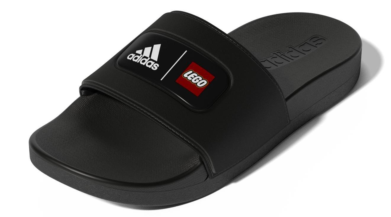 Unisex Kids Adilette Comfort X Lego Slides, Black, A901_ONE, large image number 16