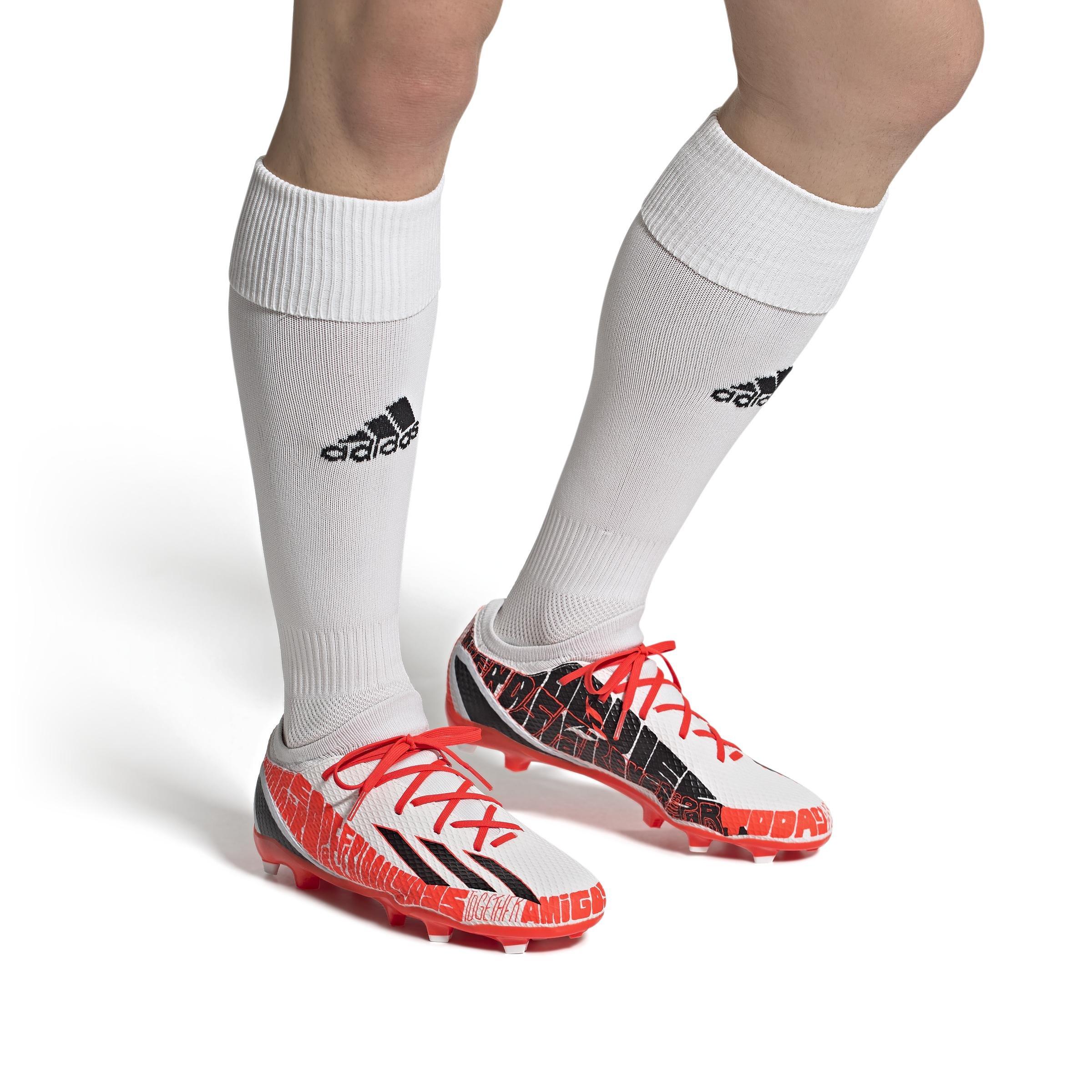 Unisex X Speedportal Messi.3 Firm Ground Boots, White, A901_ONE, large image number 0