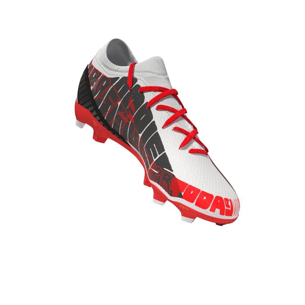 Unisex X Speedportal Messi.3 Firm Ground Boots, White, A901_ONE, large image number 6