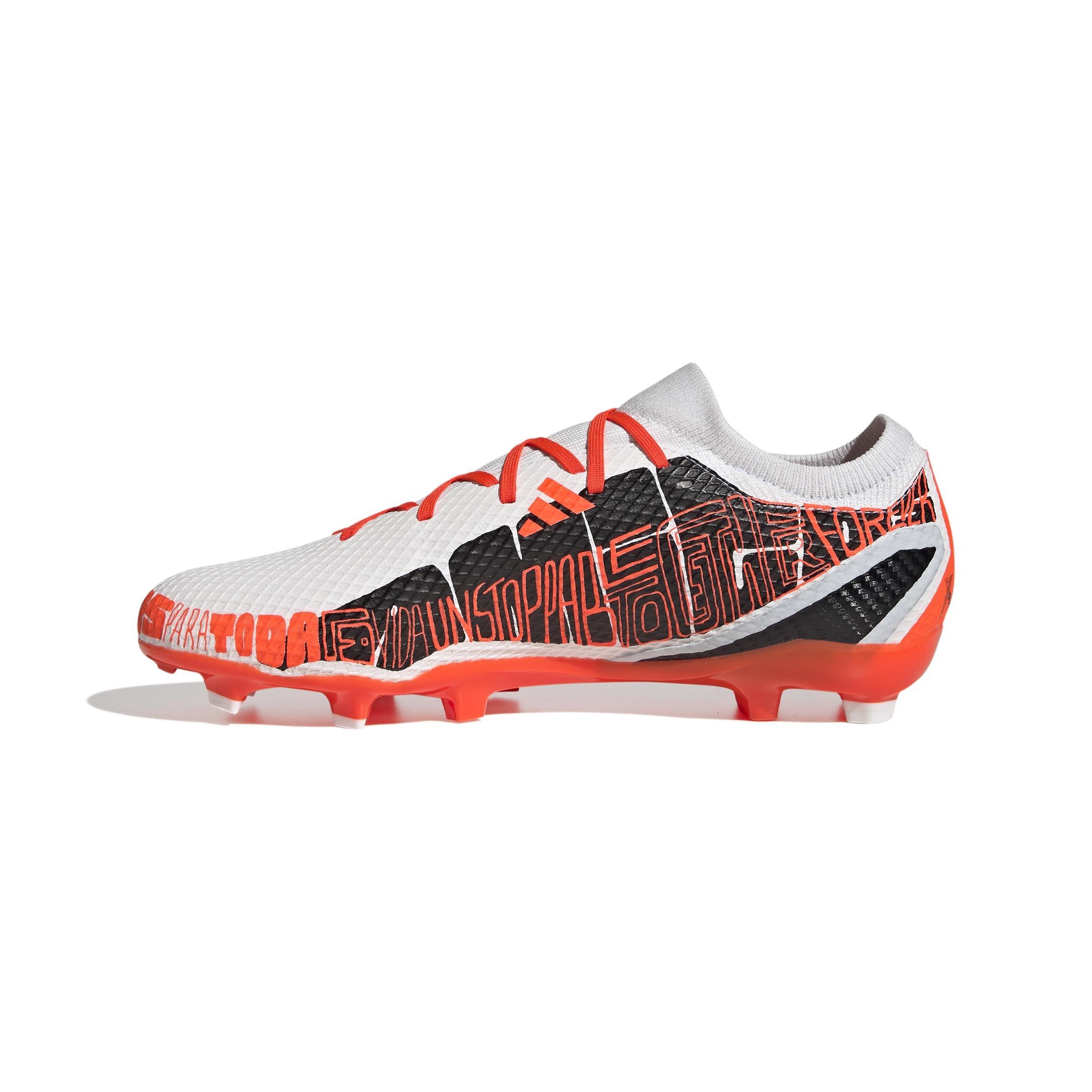 Unisex X Speedportal Messi.3 Firm Ground Boots, White, A901_ONE, large image number 7