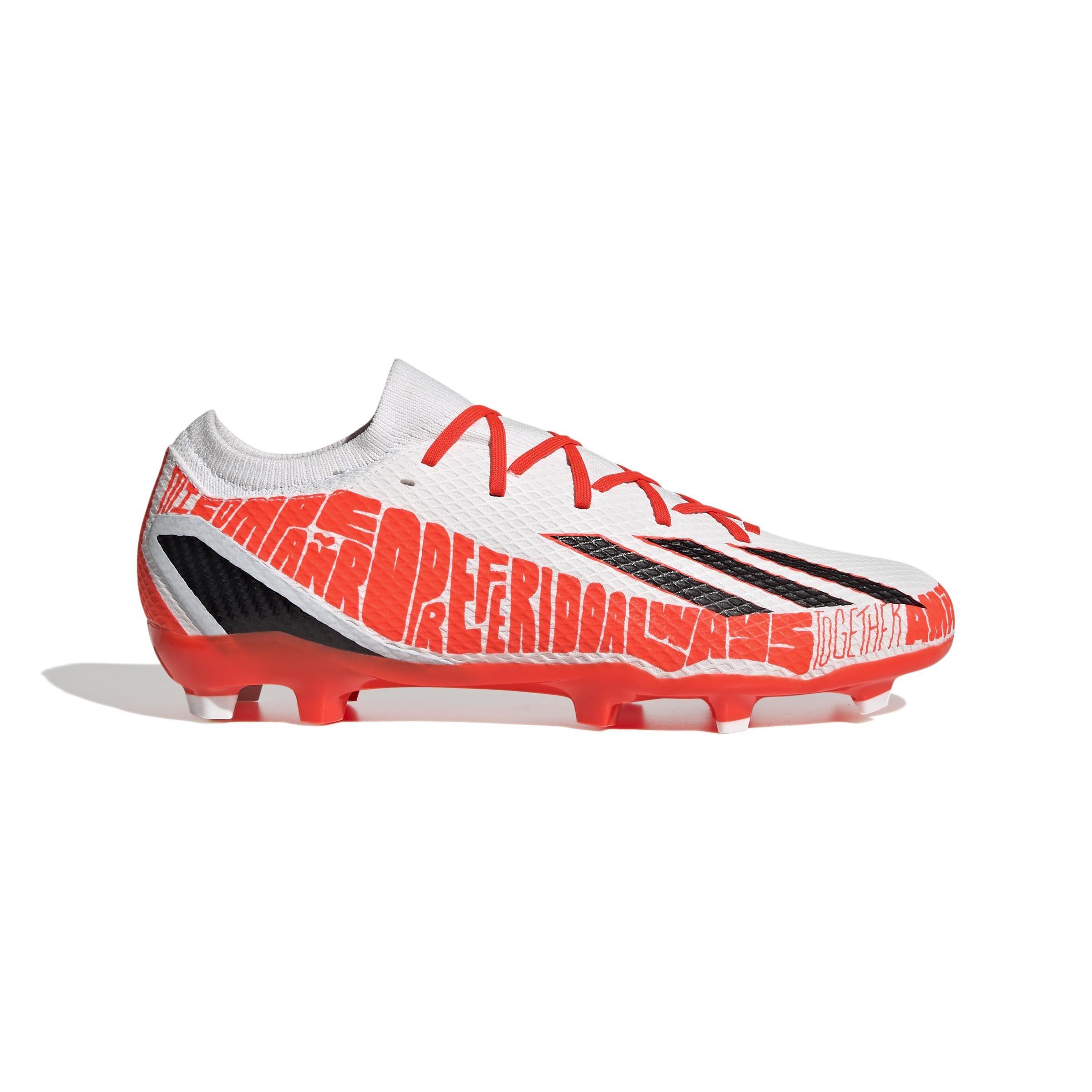 Unisex X Speedportal Messi.3 Firm Ground Boots, White, A901_ONE, large image number 8