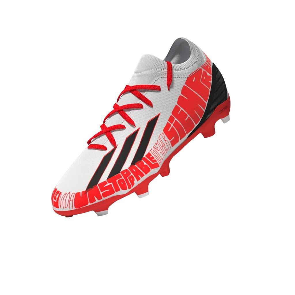 Unisex X Speedportal Messi.3 Firm Ground Boots, White, A901_ONE, large image number 11