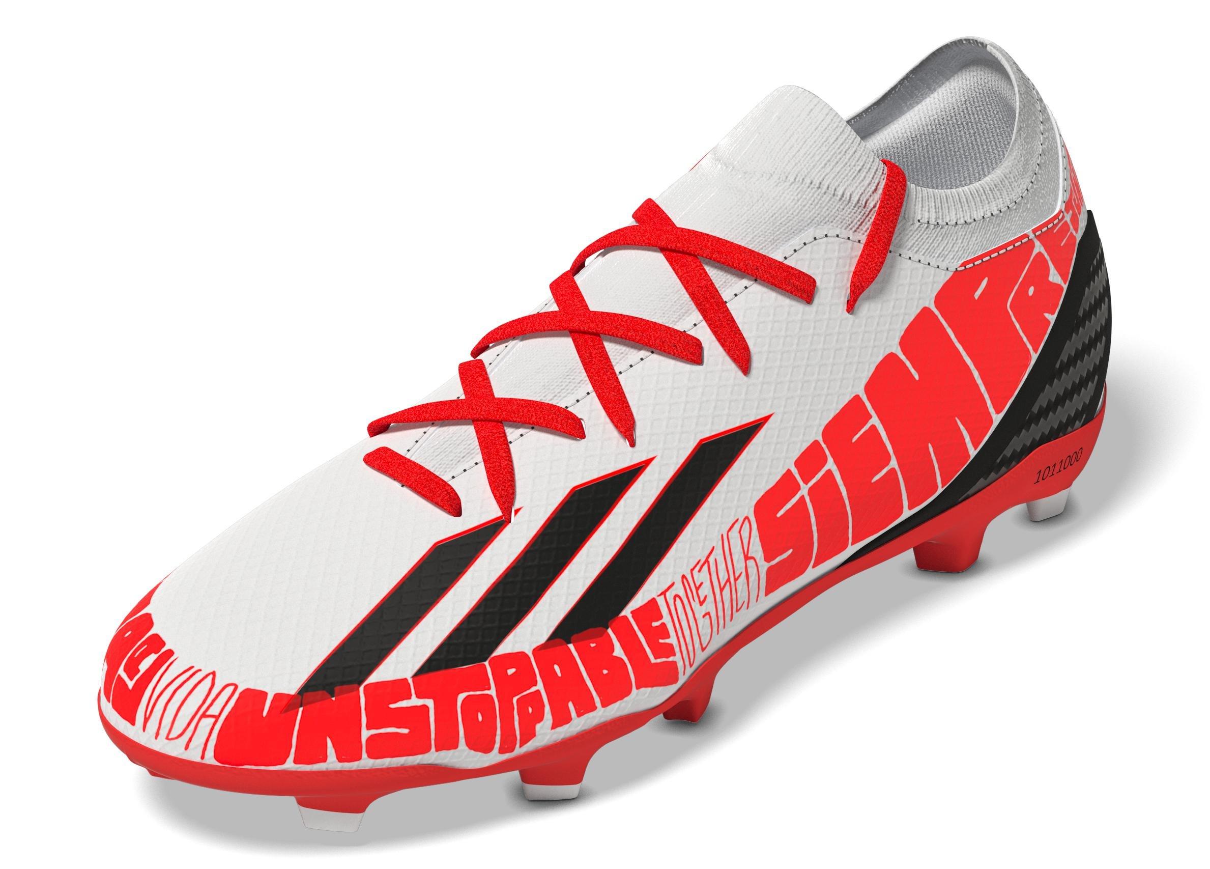 Unisex X Speedportal Messi.3 Firm Ground Boots, White, A901_ONE, large image number 13