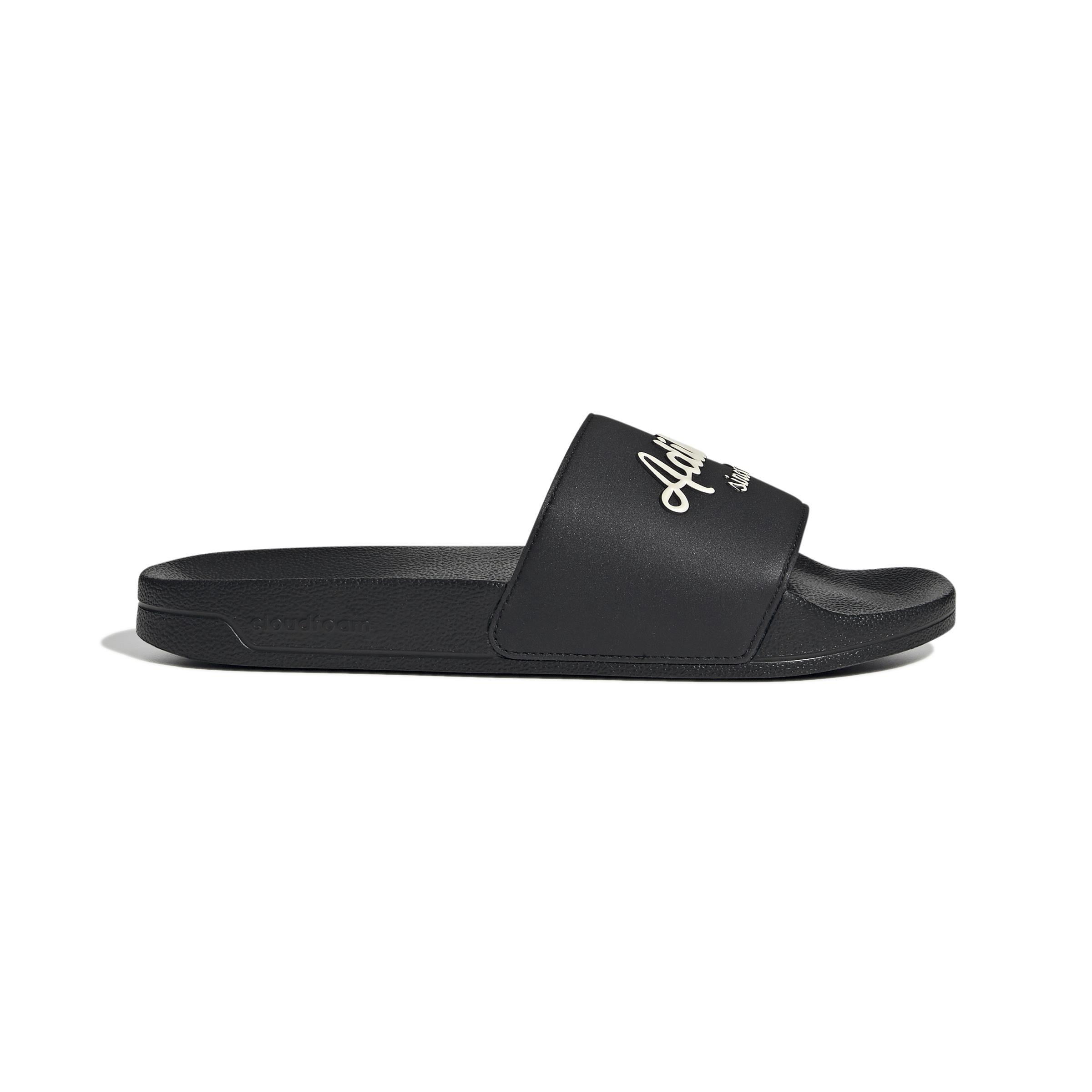 Unisex Adilette Shower Slides, Black, A901_ONE, medium