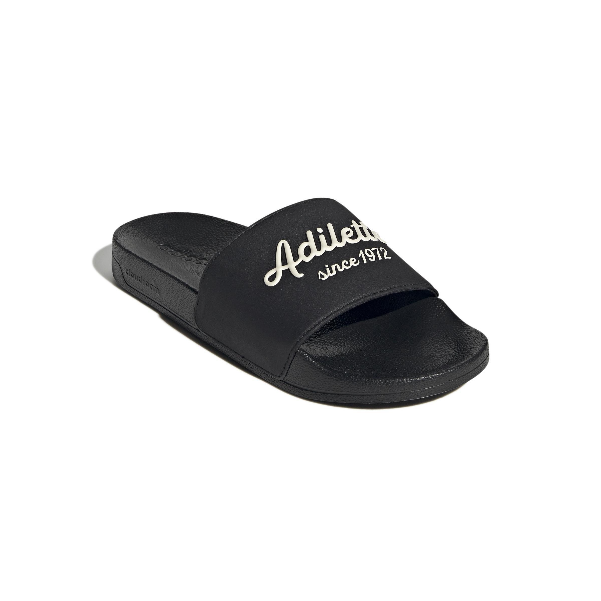Unisex Adilette Shower Slides, Black, A901_ONE, medium