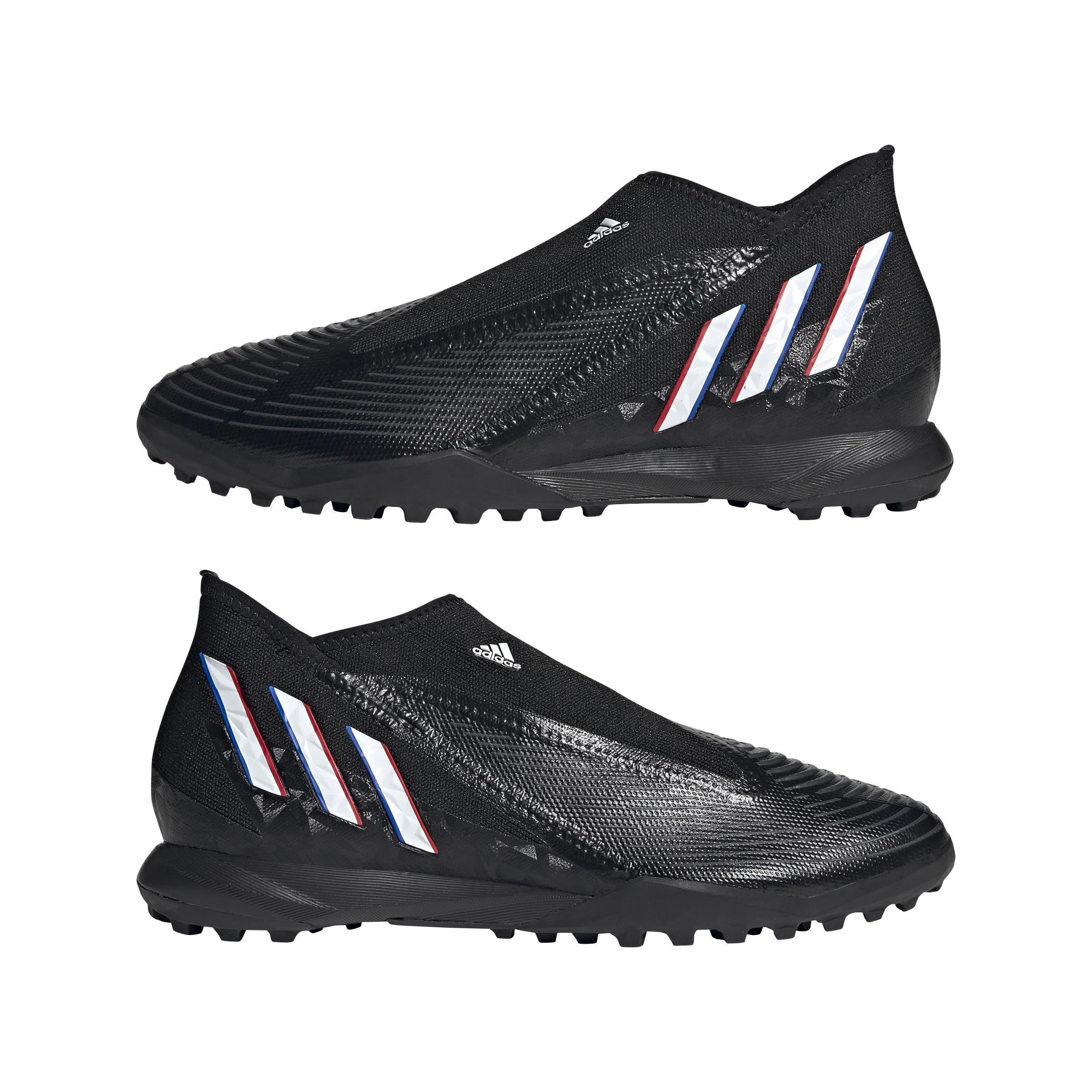 Unisex Predator Edge.3 Laceless Turf Boots, Black, , large image number 12