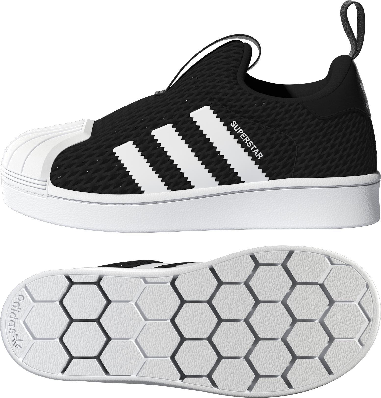 Unisex Kids Superstar 360 Shoes, Black, A901_ONE, large image number 1