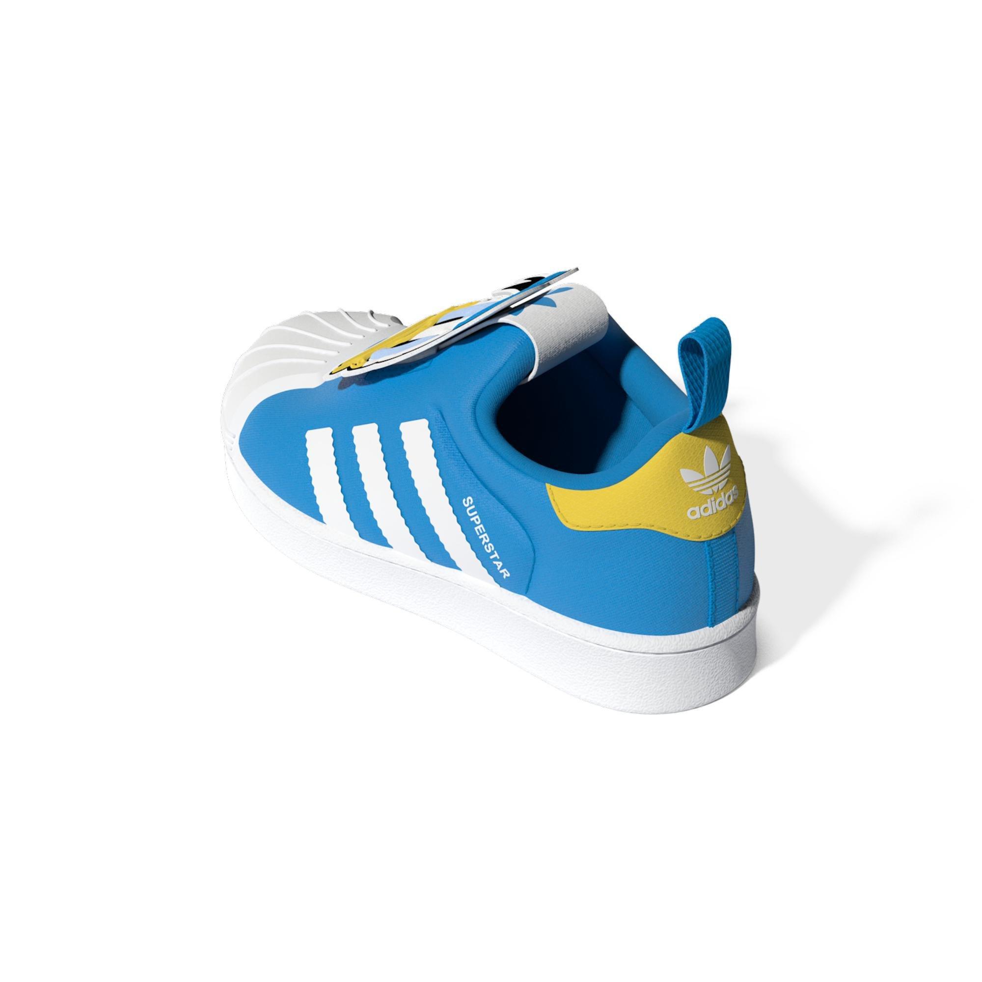Unisex Kids Disney Superstar 360 Shoes , White, , large image number 4