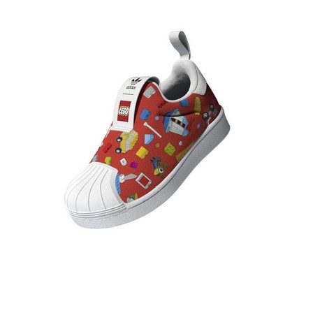 Unisex Kids Adidas Superstar 360 X Lego Shoes, White, A901_ONE, large image number 10