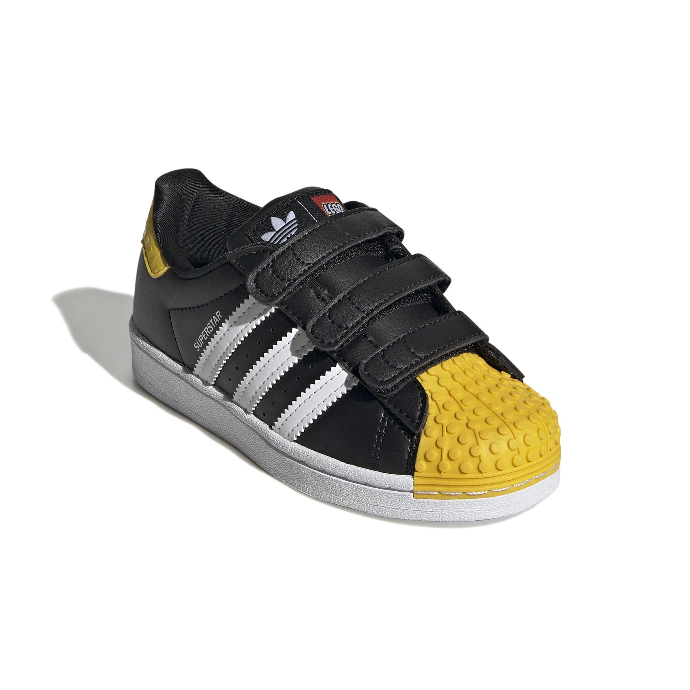 Unisex Kids adidas Superstar x LEGO Shoes, Black, A901_ONE, large image number 0