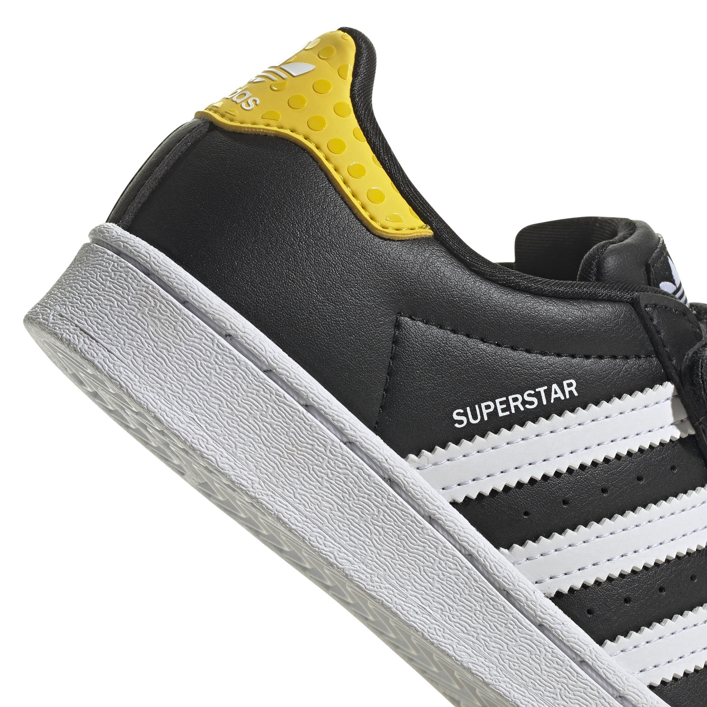 Unisex Kids adidas Superstar x LEGO Shoes, Black, A901_ONE, large image number 3