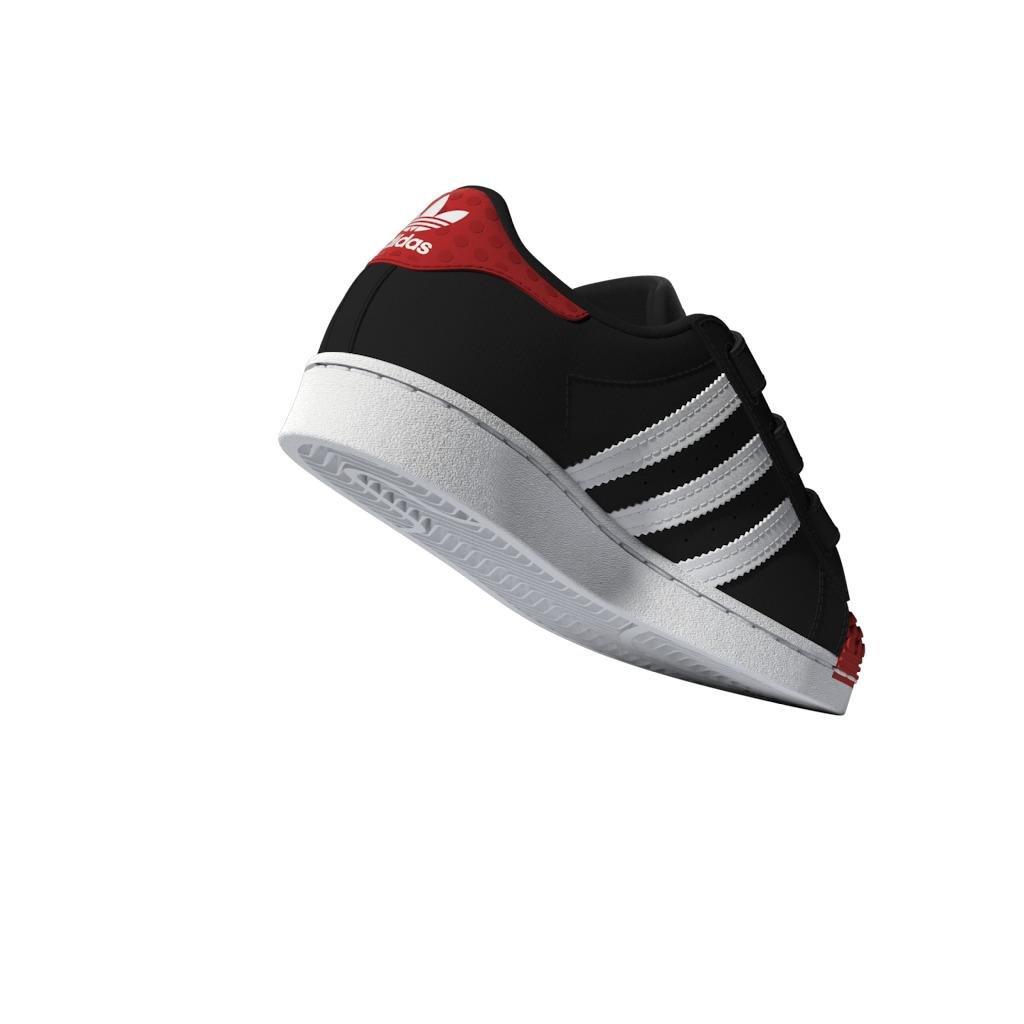Unisex Kids adidas Superstar x LEGO Shoes, Black, A901_ONE, large image number 5