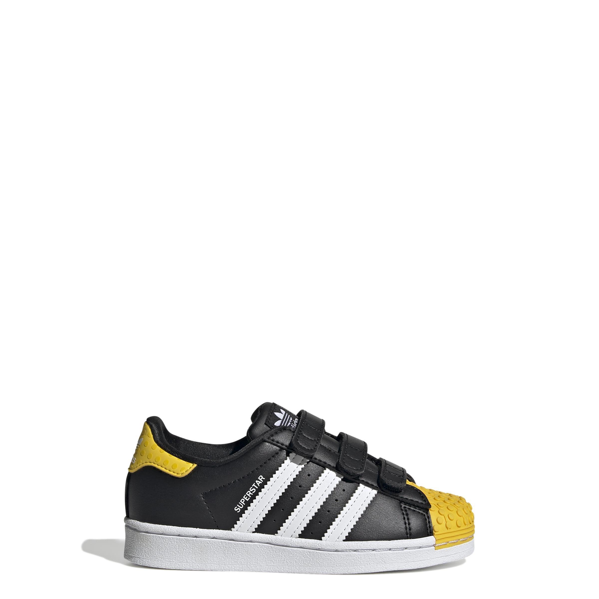 Unisex Kids adidas Superstar x LEGO Shoes, Black, A901_ONE, large image number 7