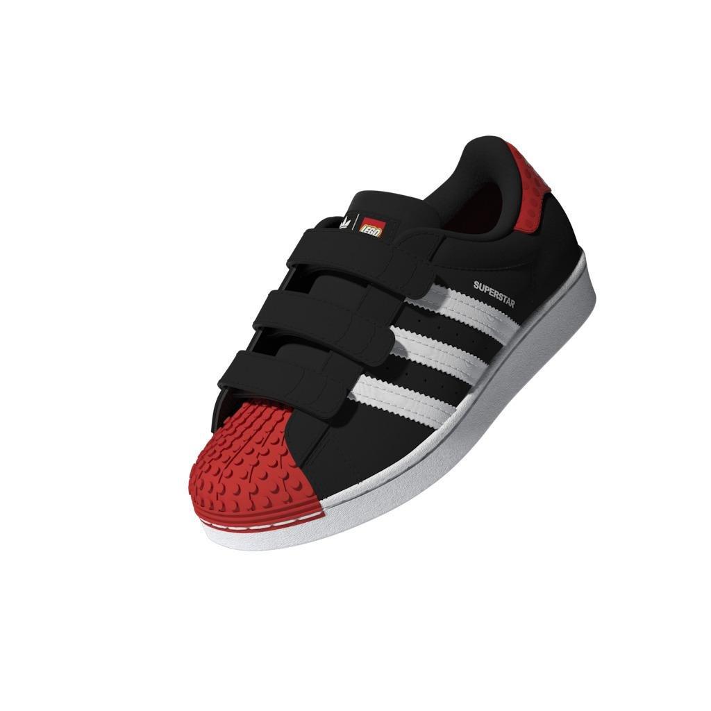 Unisex Kids adidas Superstar x LEGO Shoes, Black, A901_ONE, large image number 8