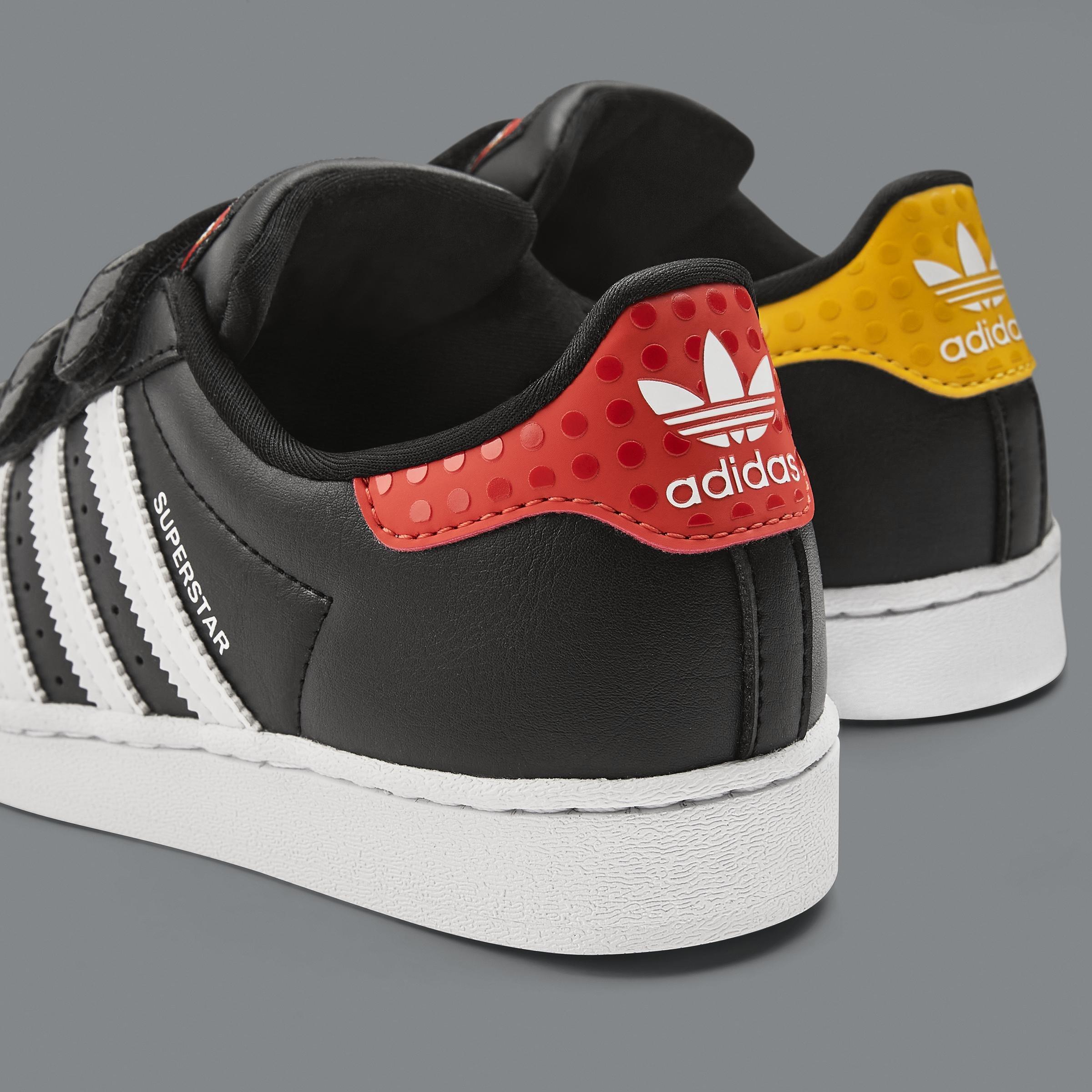 Unisex Kids adidas Superstar x LEGO Shoes, Black, A901_ONE, large image number 14