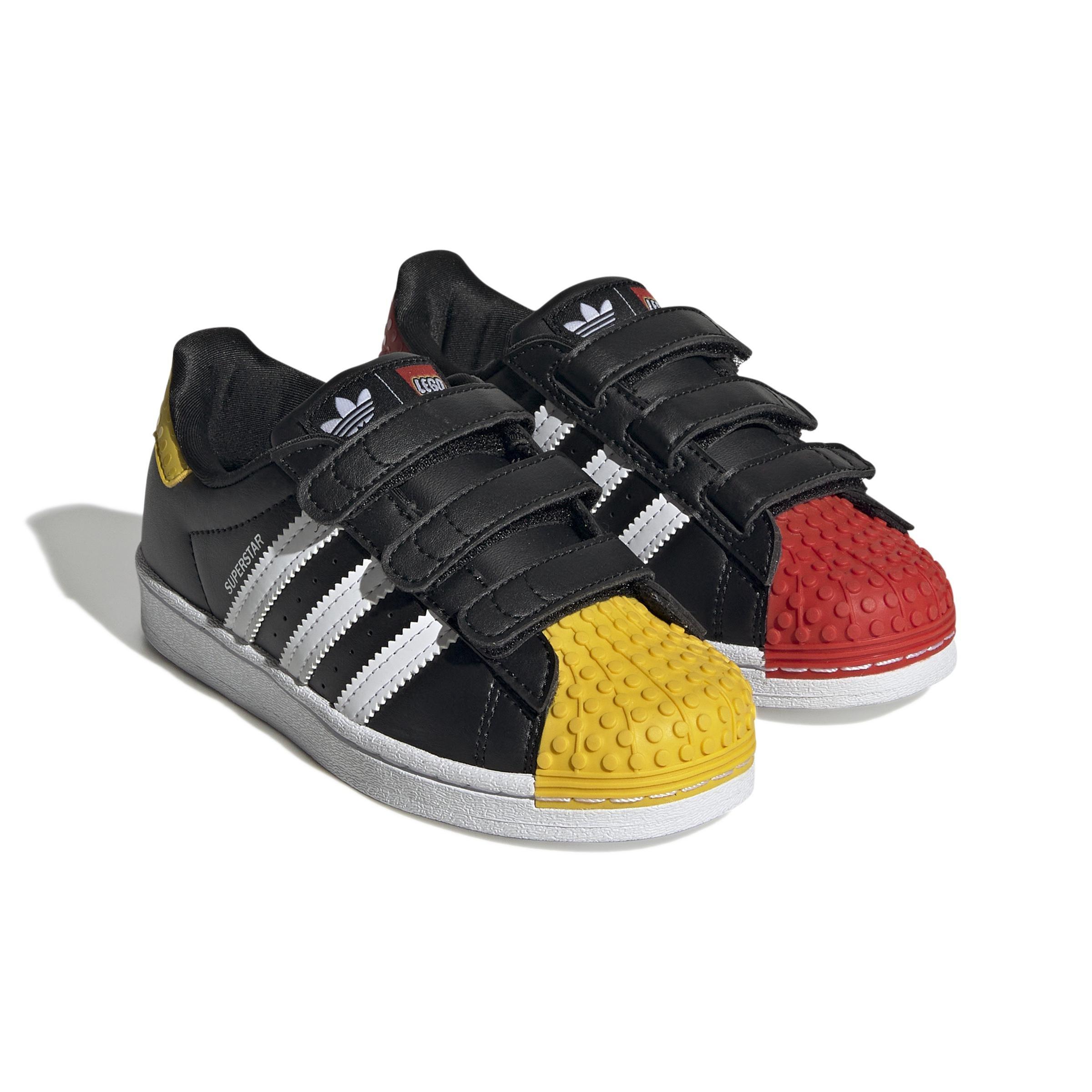 Unisex Kids adidas Superstar x LEGO Shoes, Black, A901_ONE, large image number 17