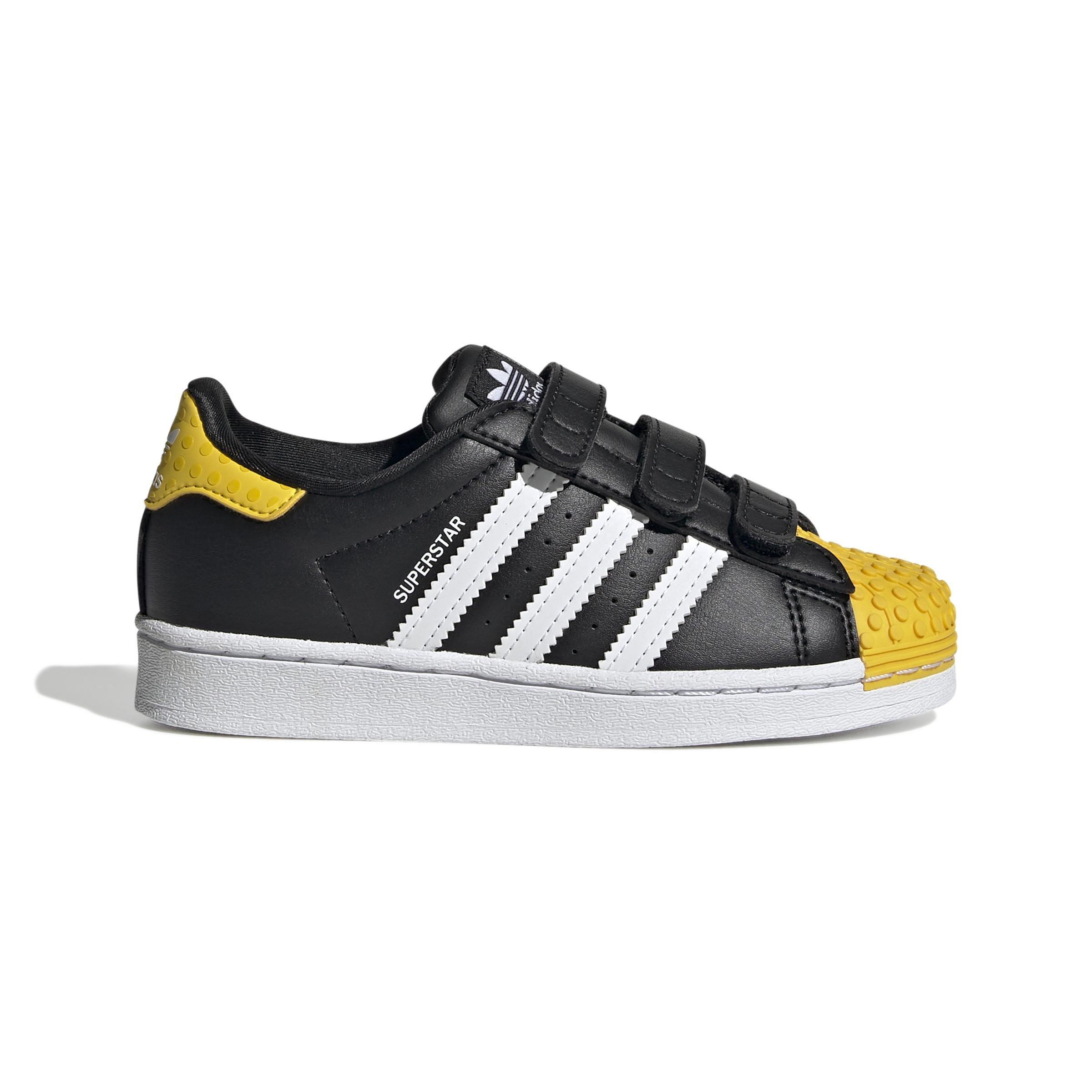Unisex Kids adidas Superstar x LEGO Shoes, Black, A901_ONE, large image number 24
