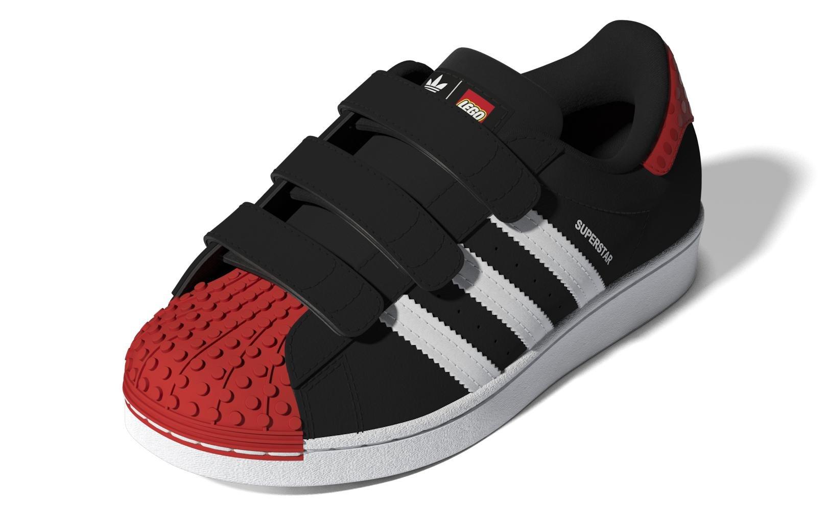 Unisex Kids adidas Superstar x LEGO Shoes, Black, A901_ONE, large image number 29