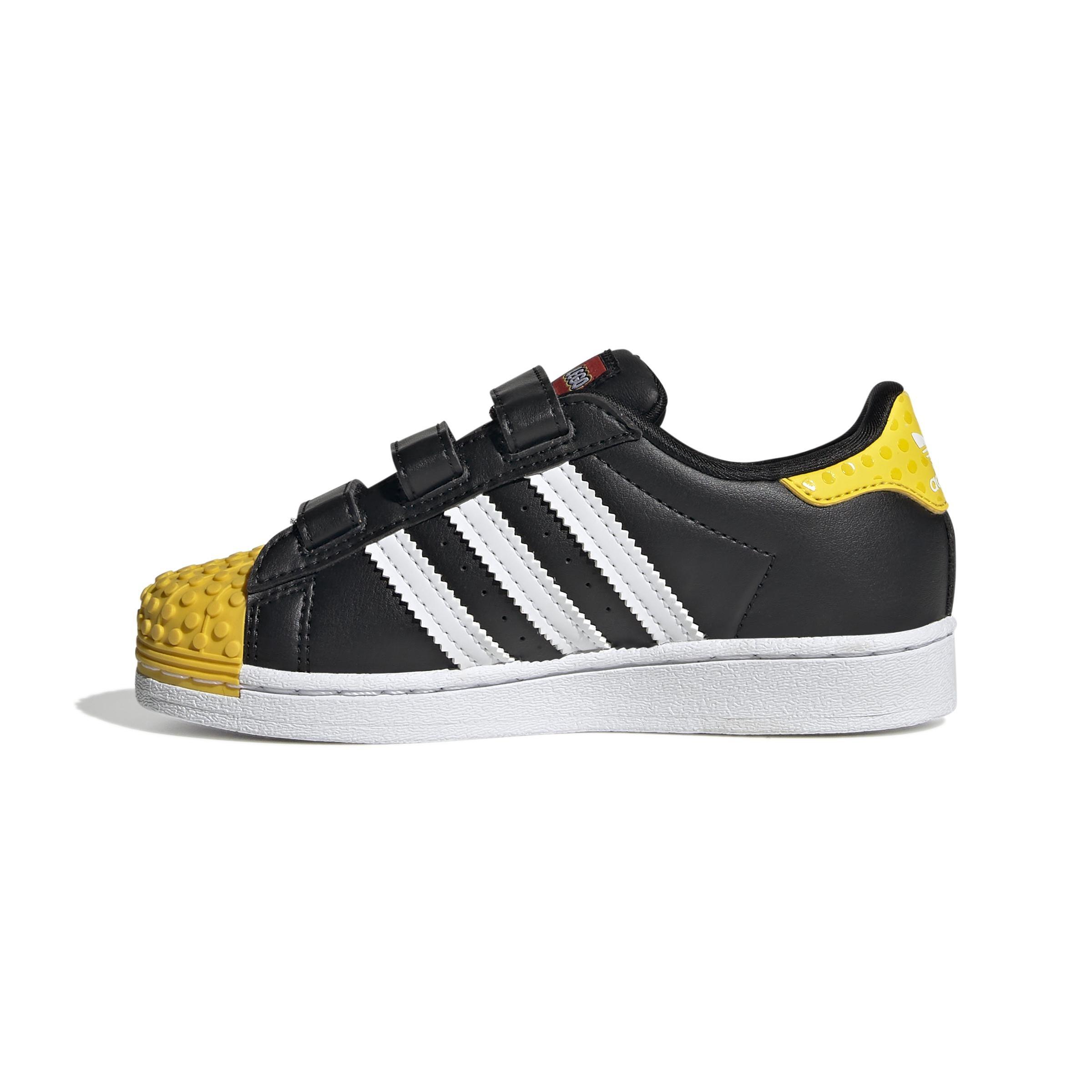 Unisex Kids adidas Superstar x LEGO Shoes, Black, A901_ONE, large image number 30