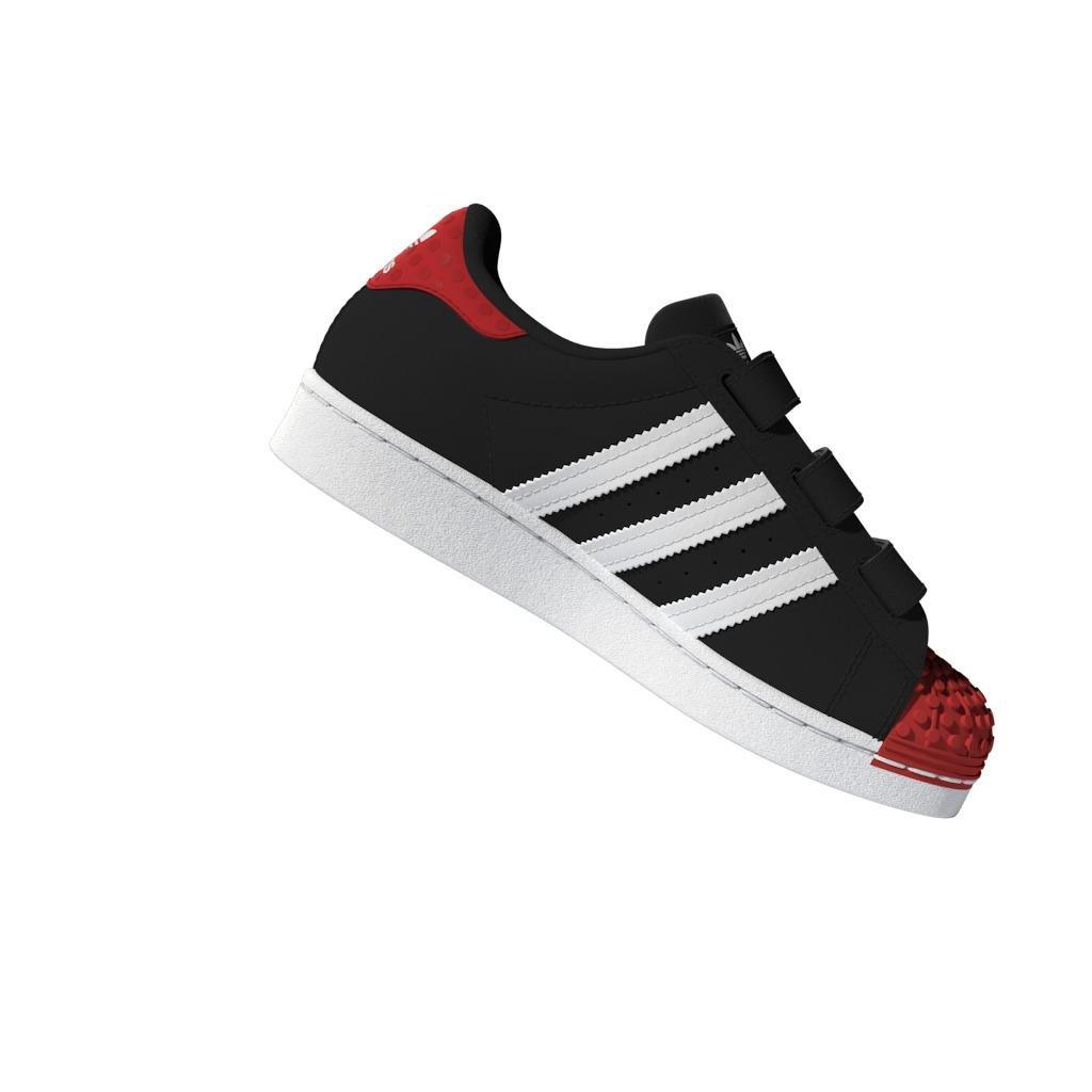 Unisex Kids adidas Superstar x LEGO Shoes, Black, A901_ONE, large image number 32