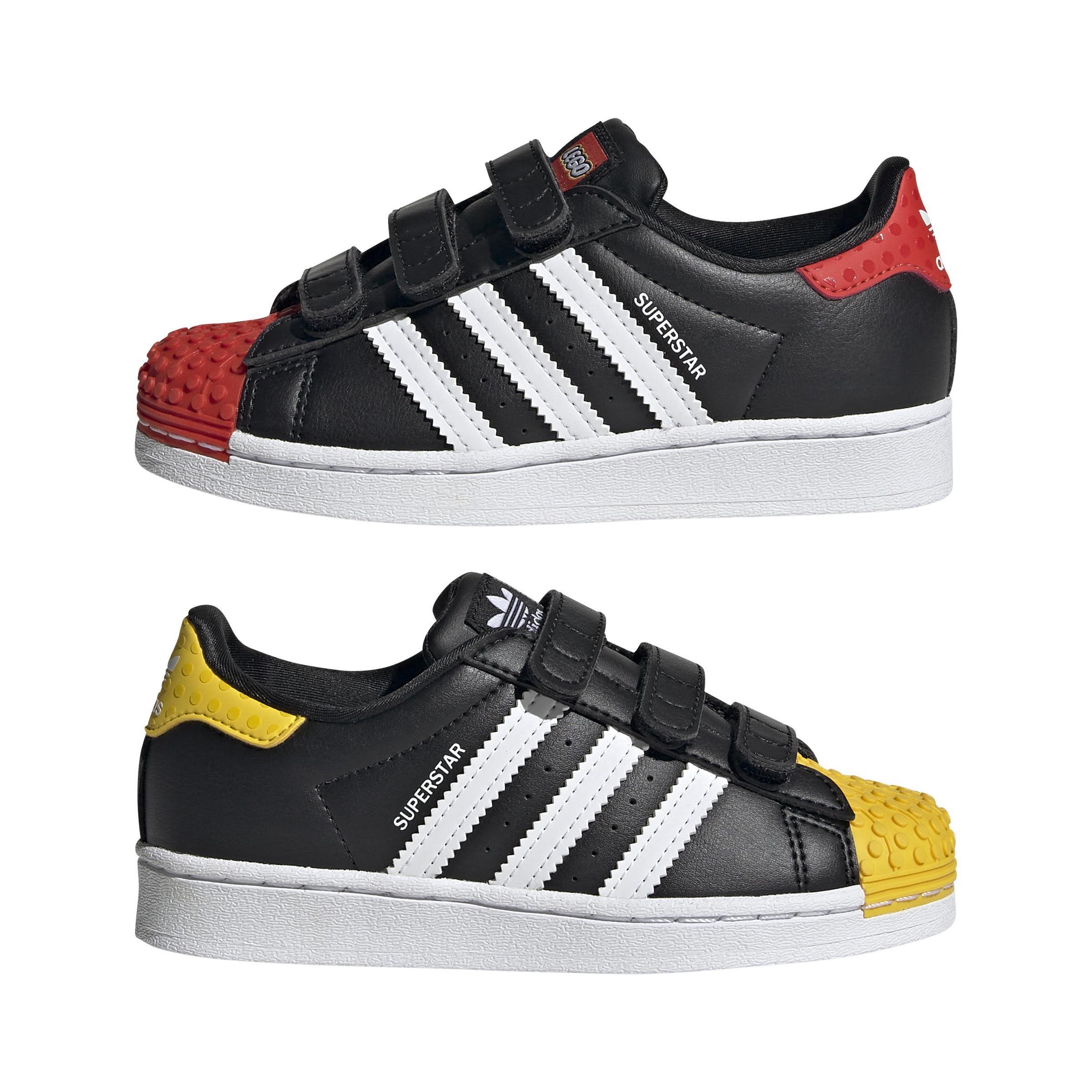 Unisex Kids adidas Superstar x LEGO Shoes, Black, A901_ONE, large image number 33