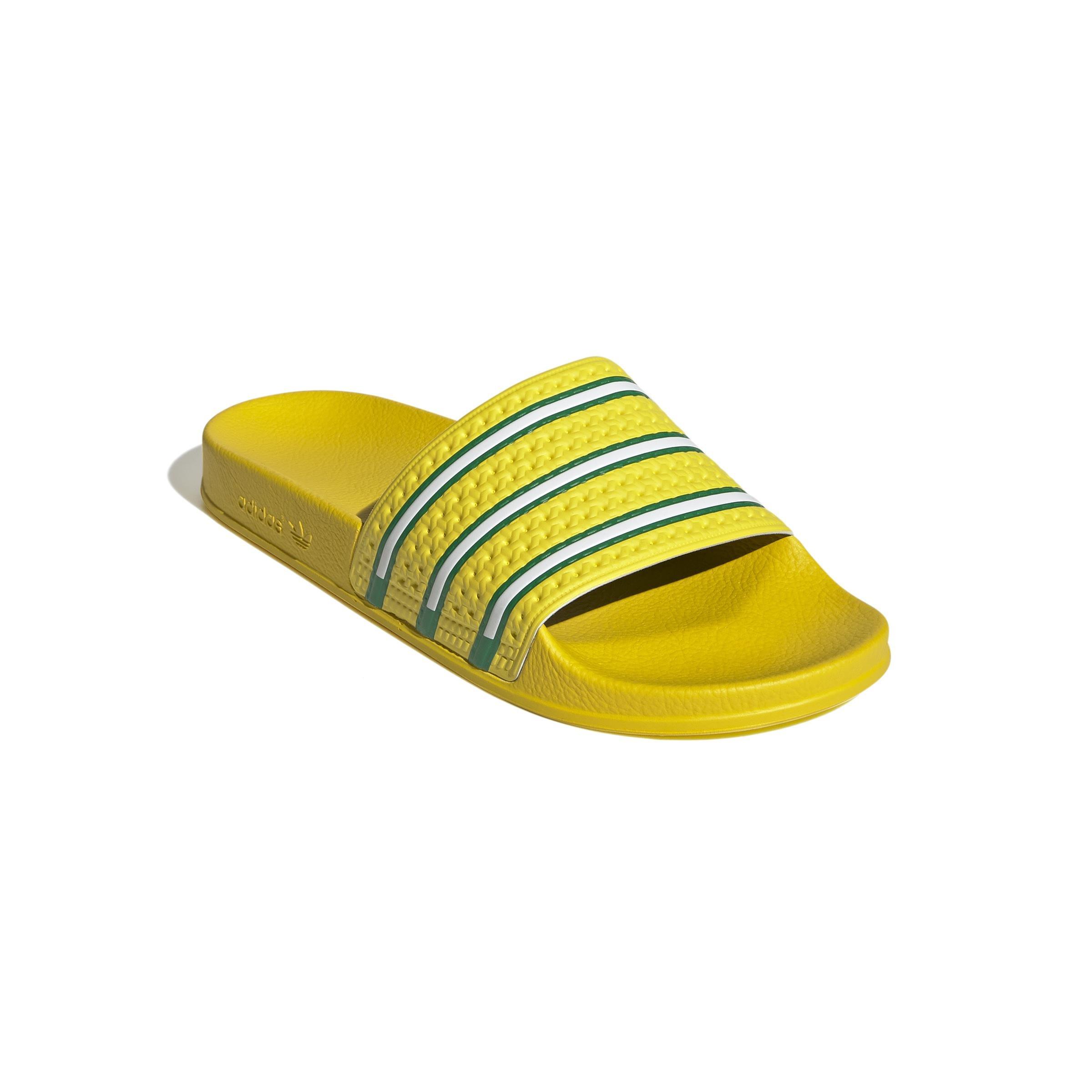 Adilette Slides, Yellow, A901_ONE, large image number 2