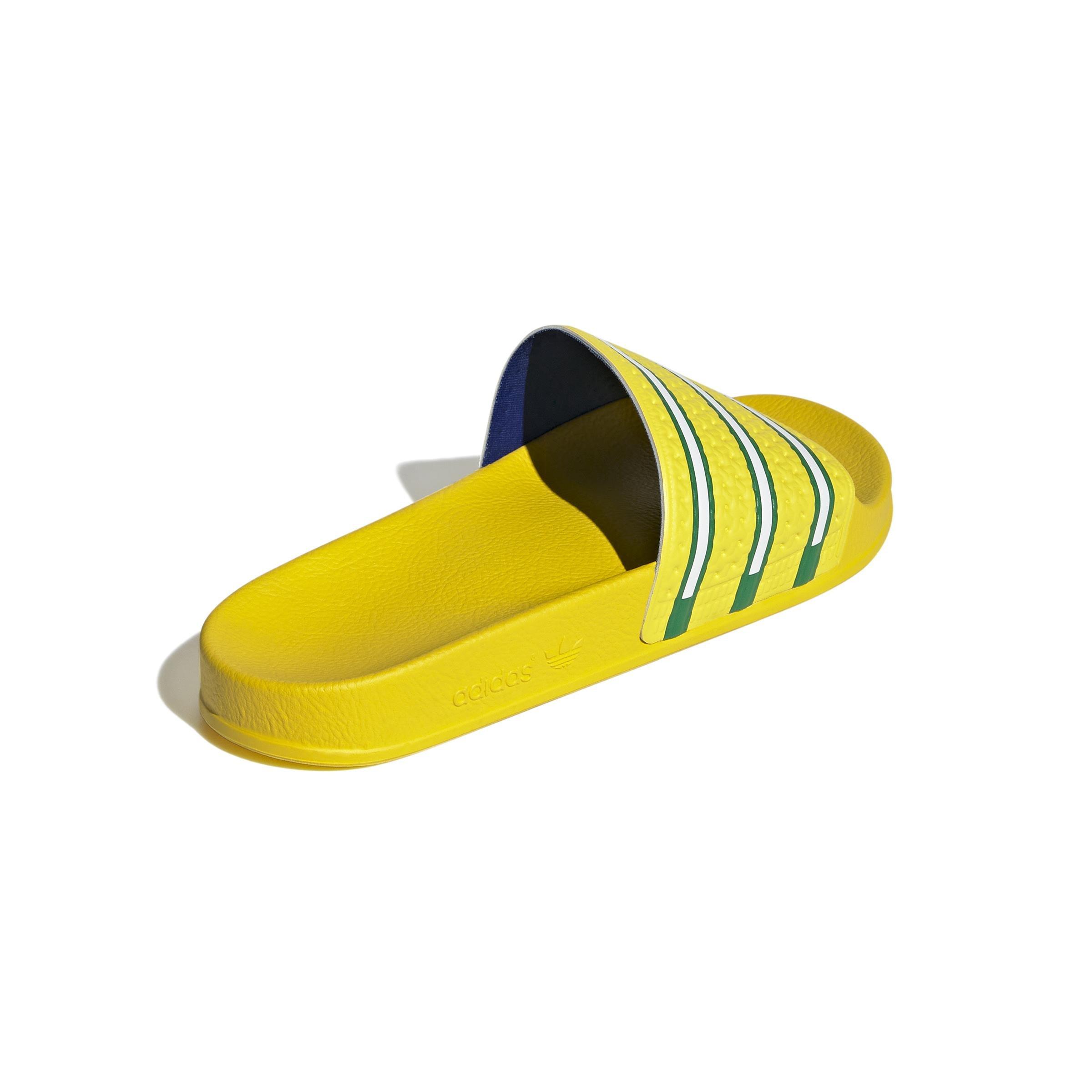 Adilette Slides, Yellow, A901_ONE, large image number 3