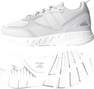 Kids Unisex Zx 1K Boost 2.0 Shoes, White, A901_ONE, thumbnail image number 4