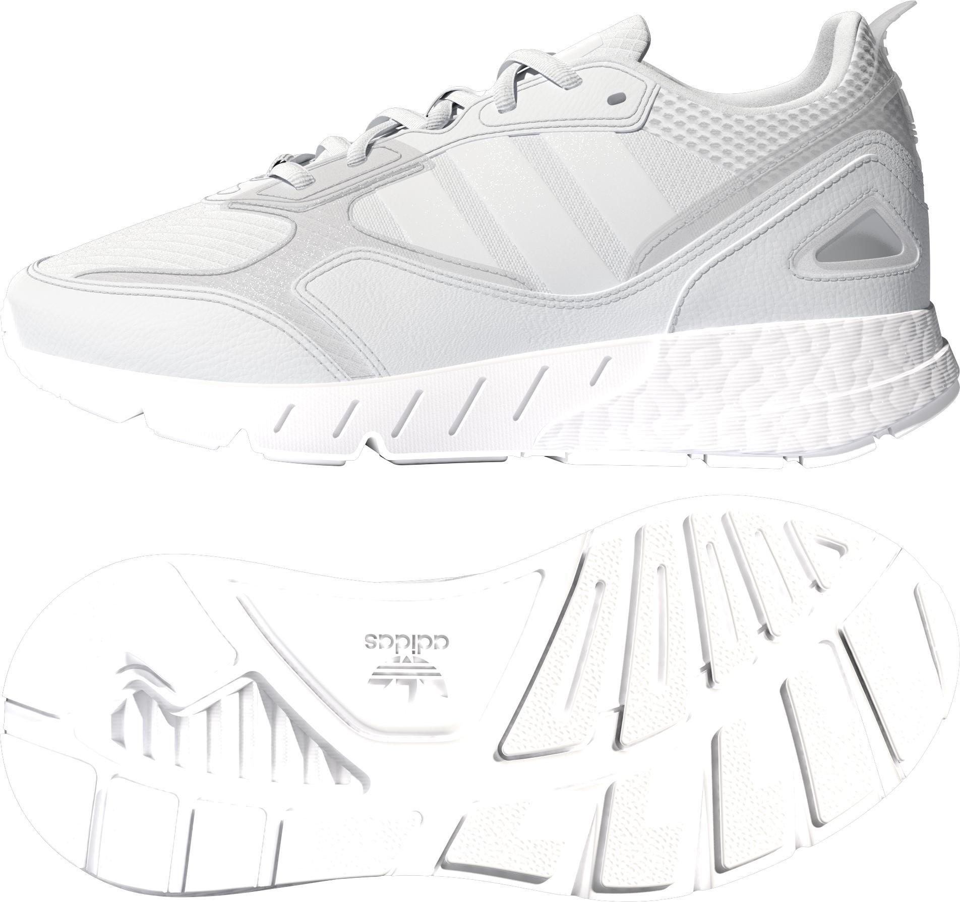 Unisex Zx 1K Boost 2.0 Shoes, White, A901_ONE, large image number 4